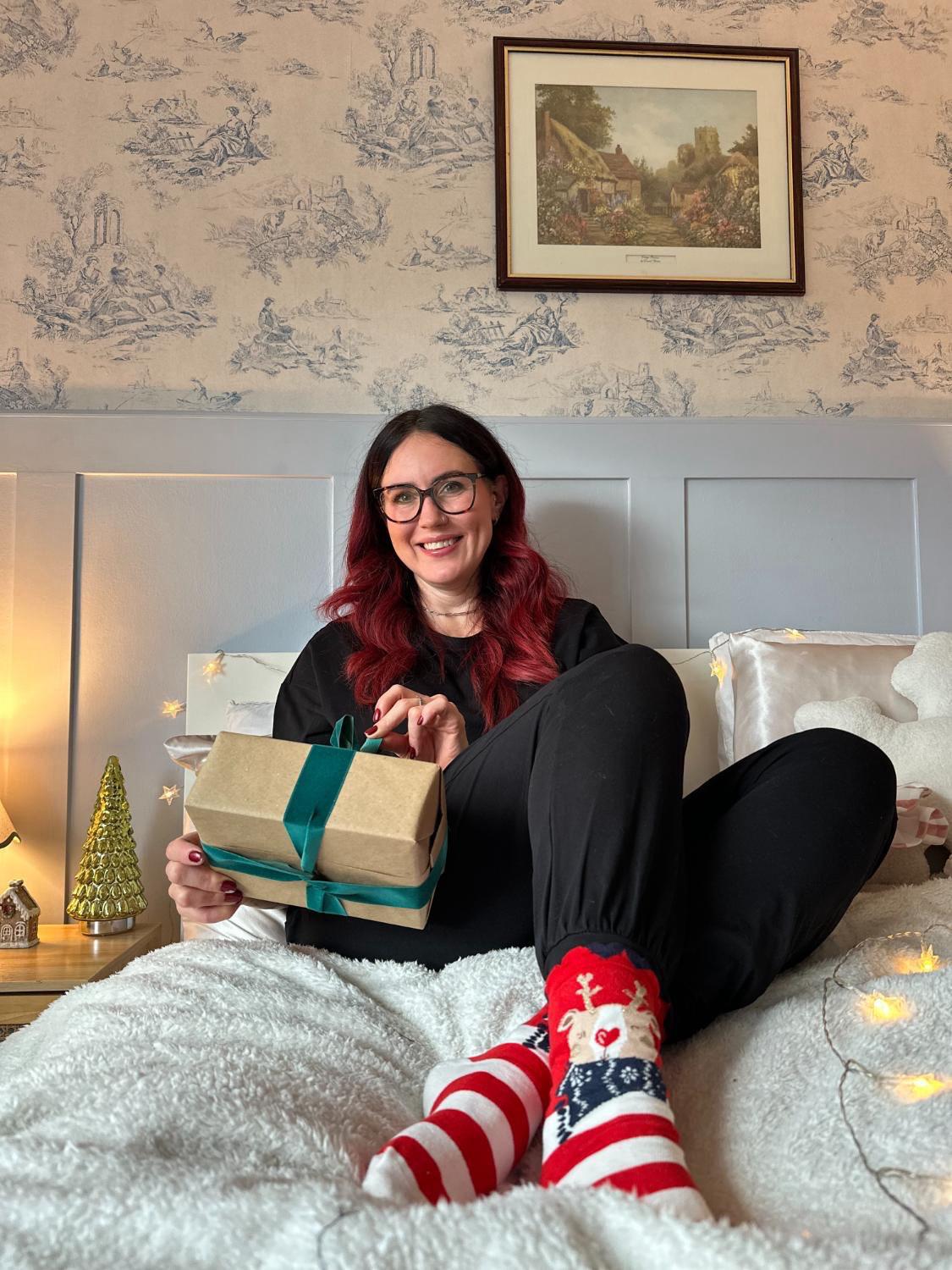 Ankelstrømper i bomuld - rensdyr