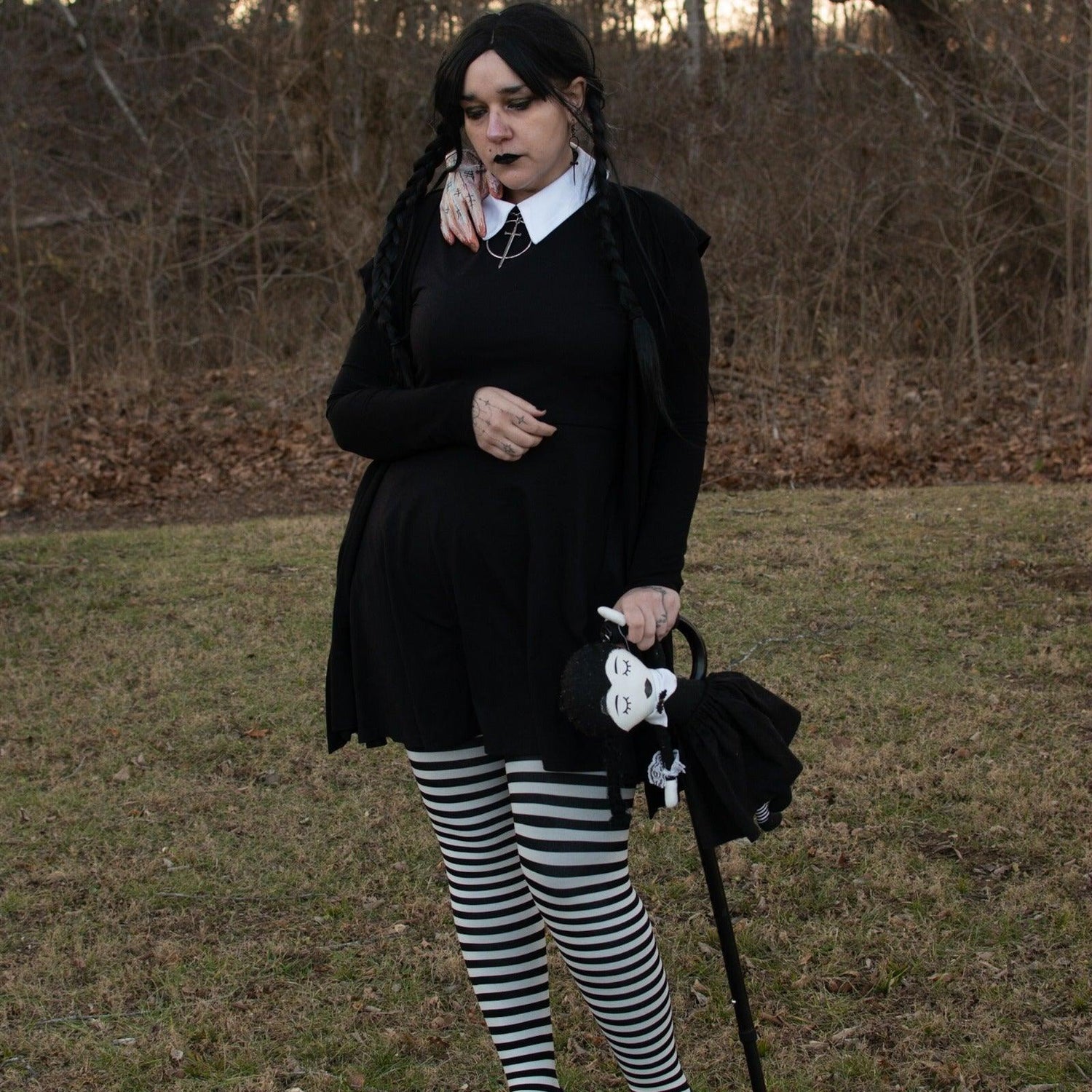 Stribede strømpebukser - Witch