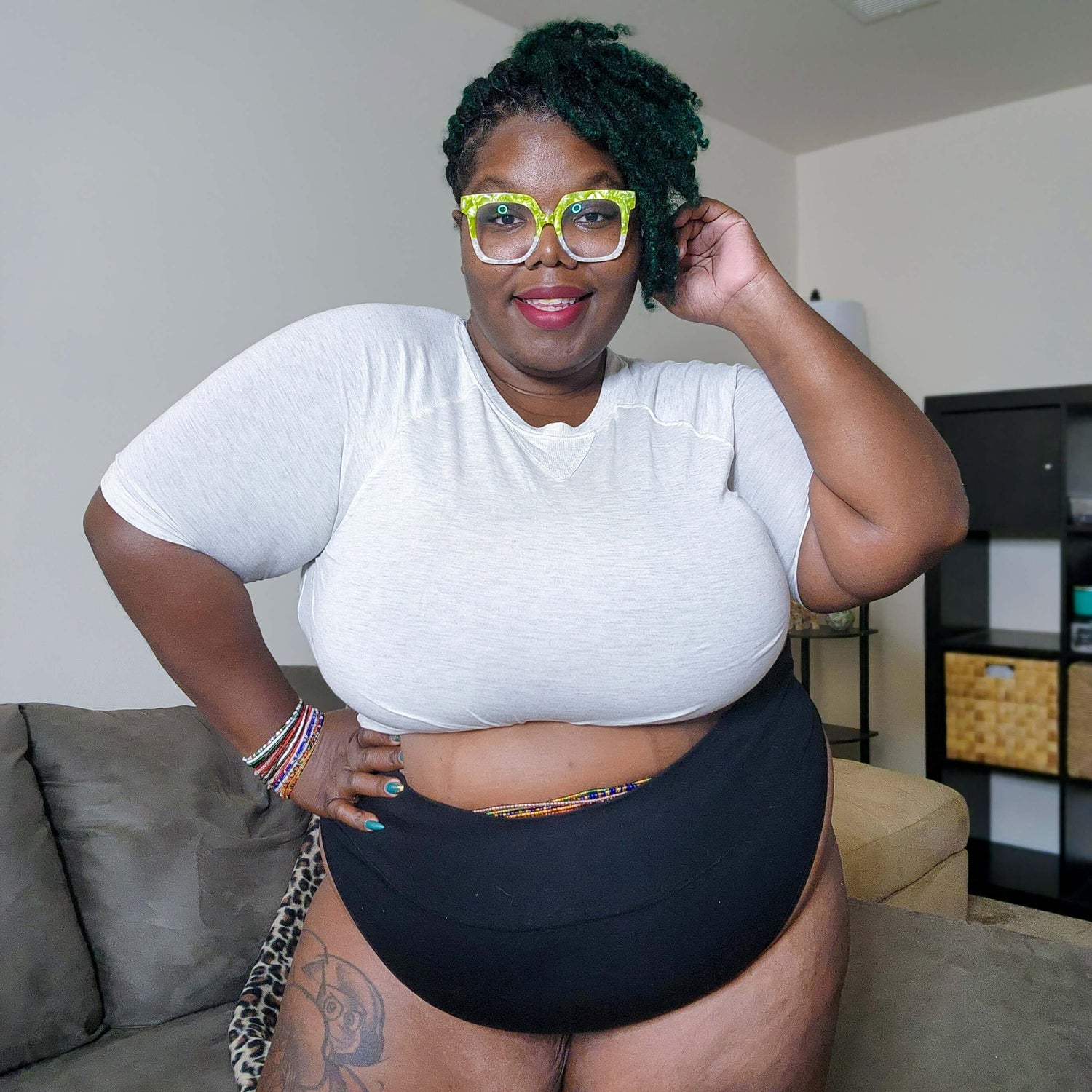 Super High Leg Knickers - 3 par i sort