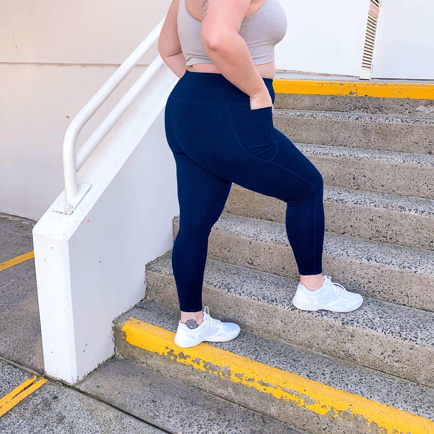 Squat Proof lange leggings - marineblå