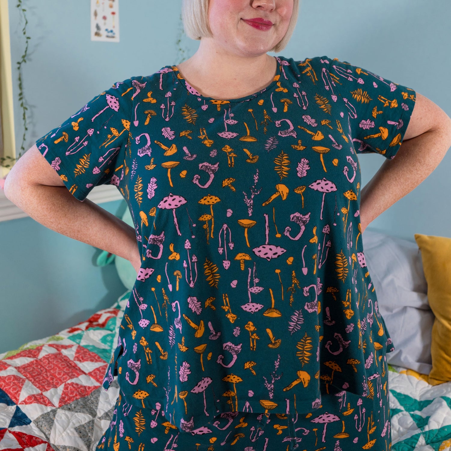 PJ-top i økologisk bomuld - Mushie Patch