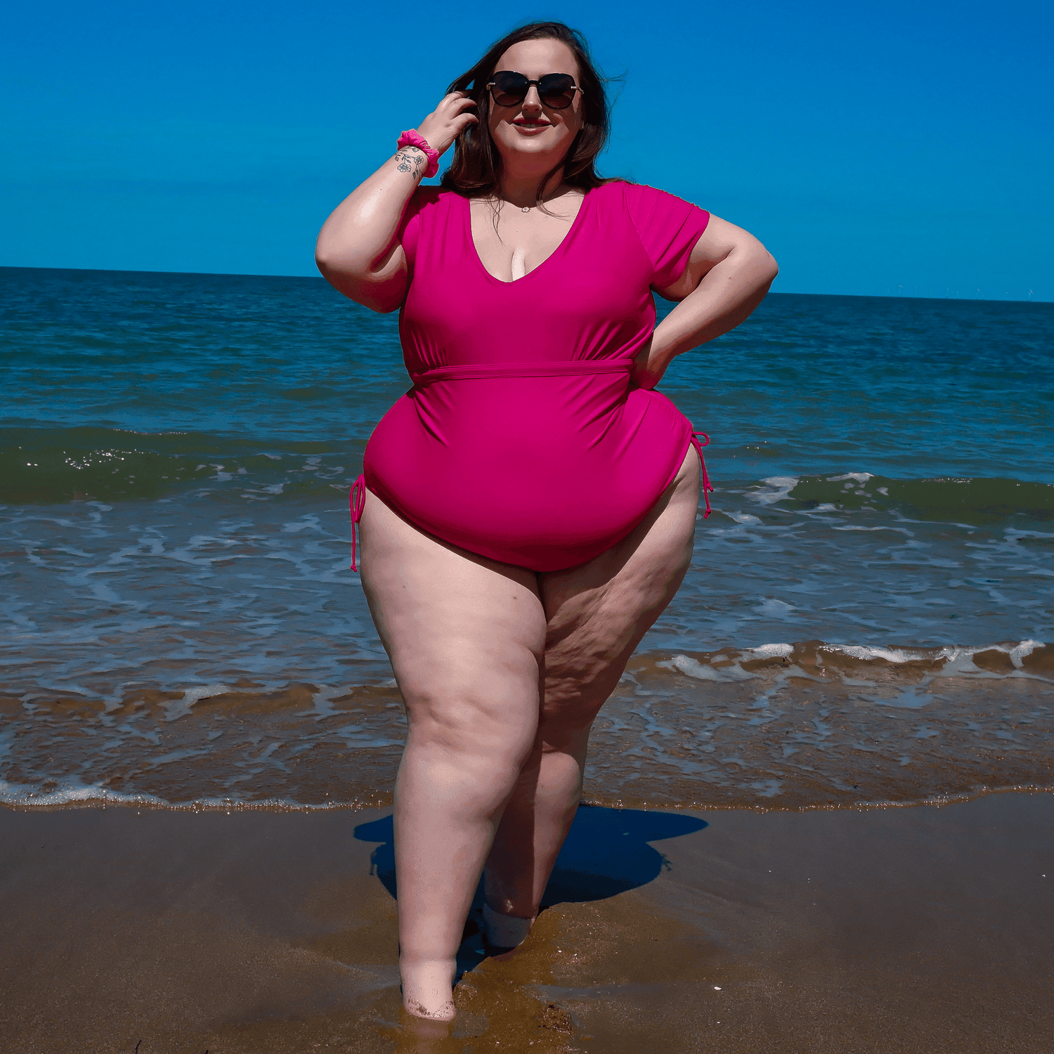 Badedragt - Vis mig pengene - Hot Pink - Snag