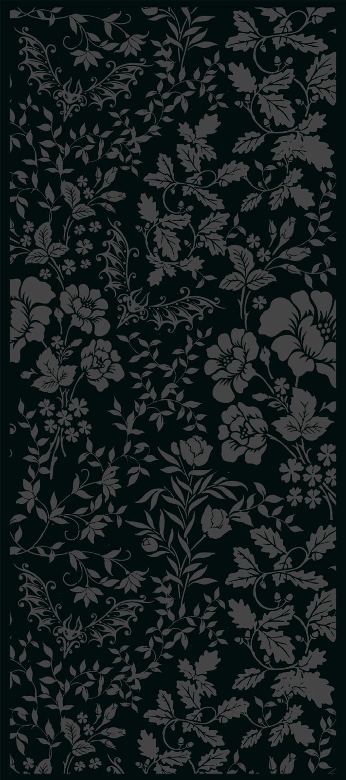 Toalla de felpa - Murciélagos florales