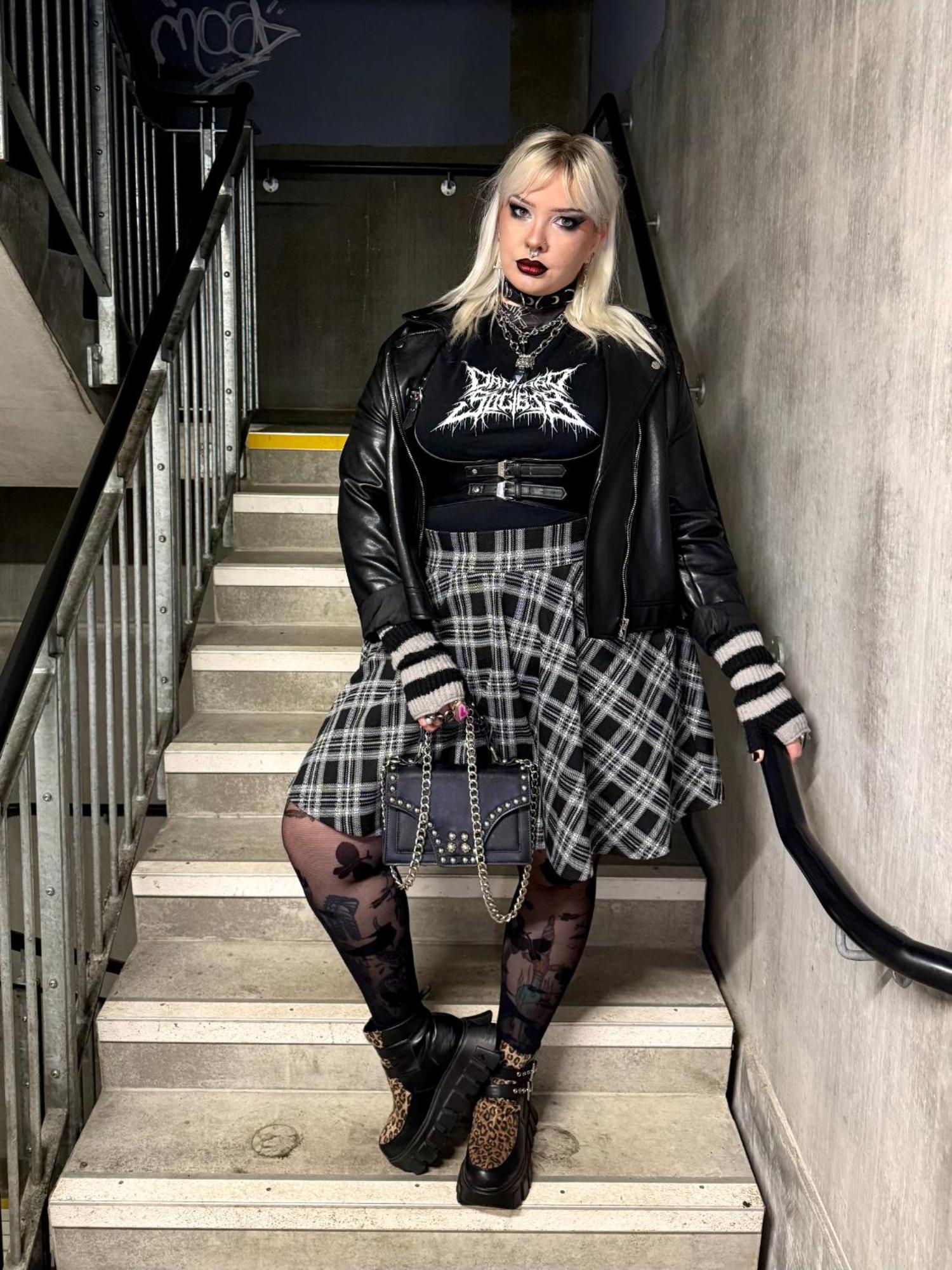 Falda acampanada a cuadros - Cairn