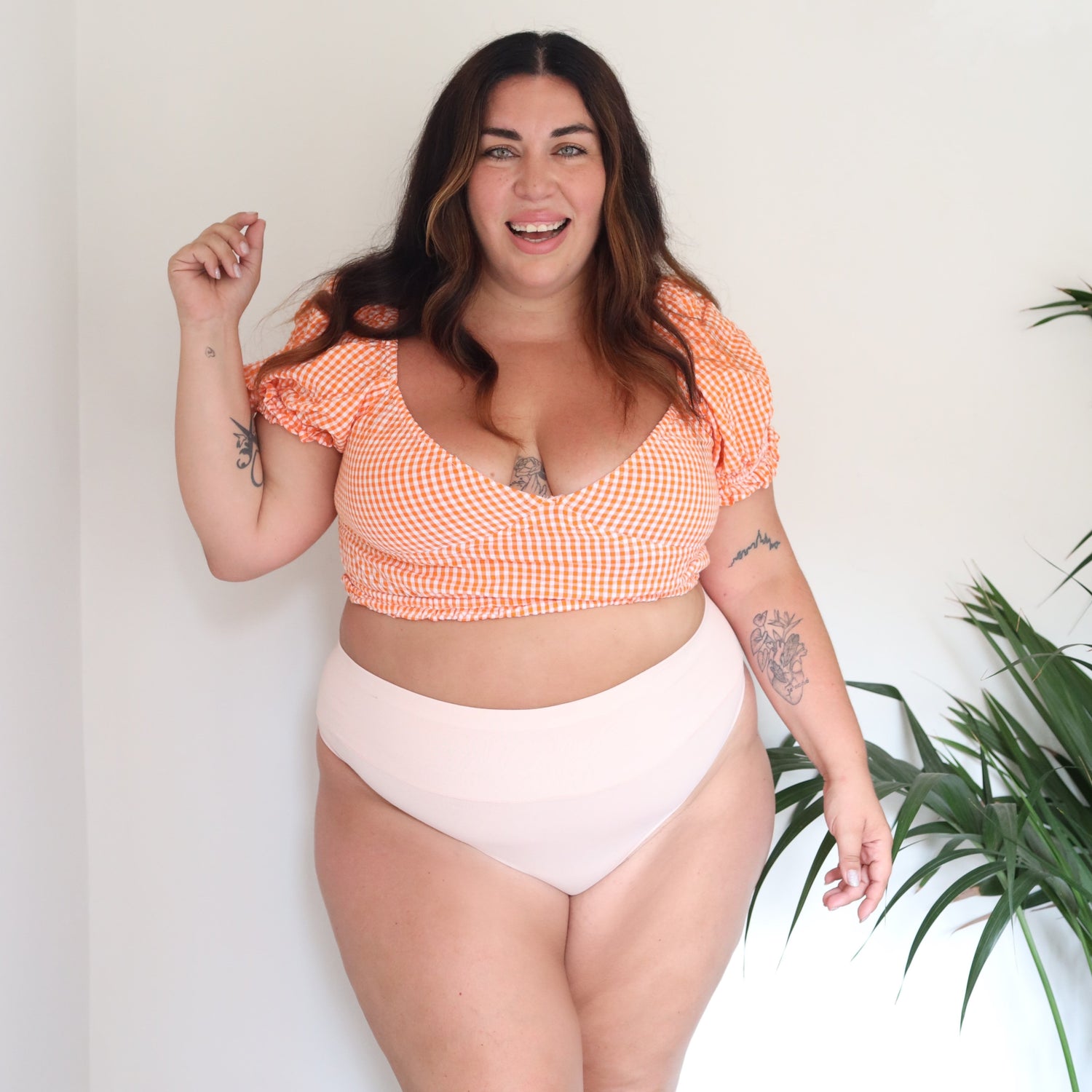 Tanga de algodón orgánico - Ballet Pink