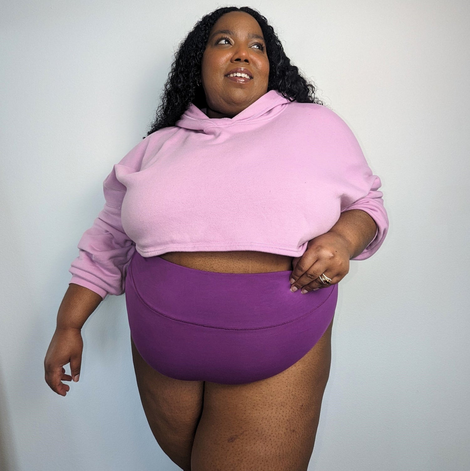 Luomupuuvillasta valmistetut Super High Leg Knickers - Grape Escape