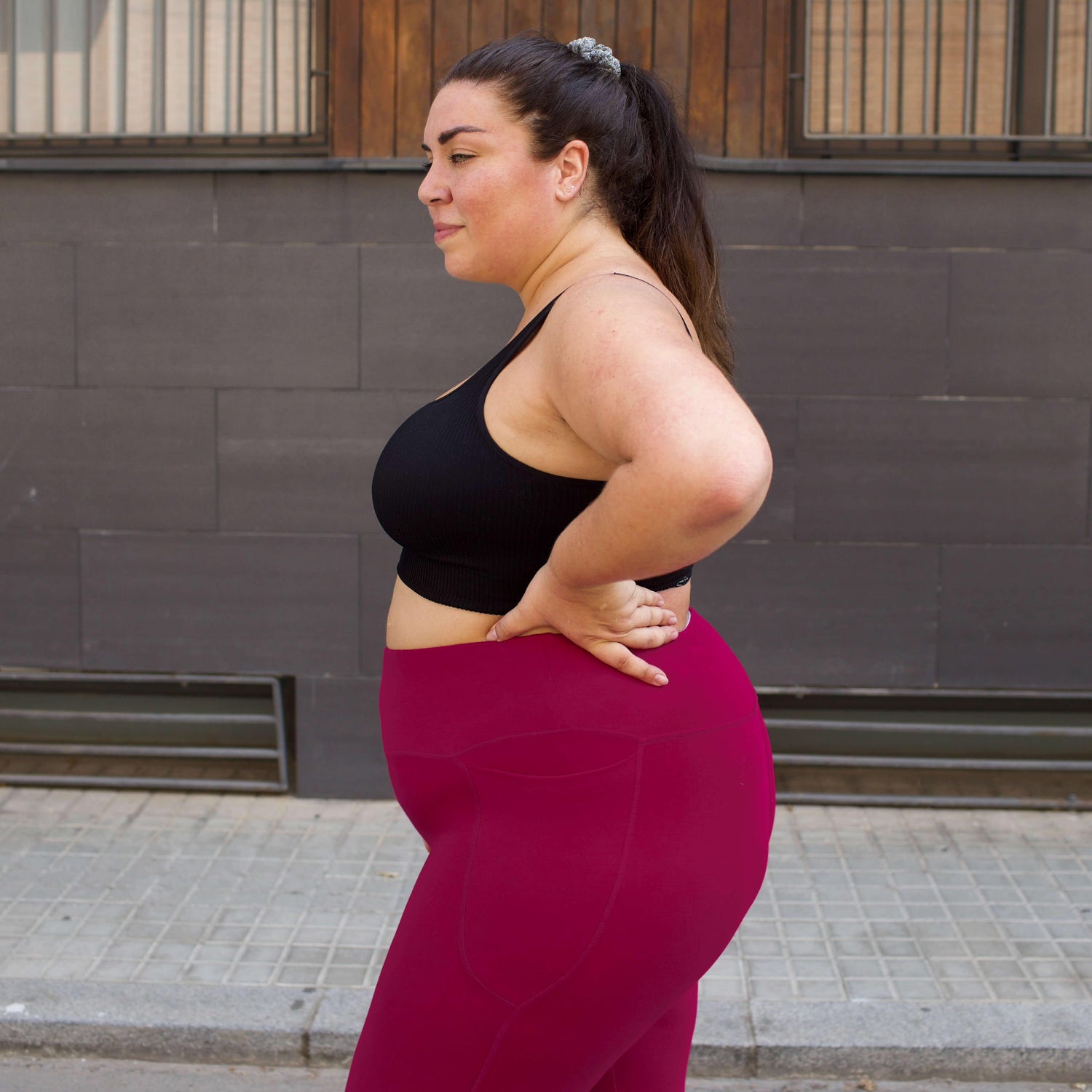 Squat Proof Short Leggingsit - Vadelmainen piirakka