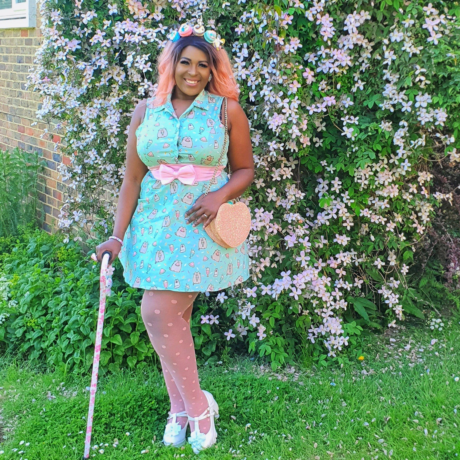 Sukkahousut - 40 Denier Polka - Abricot