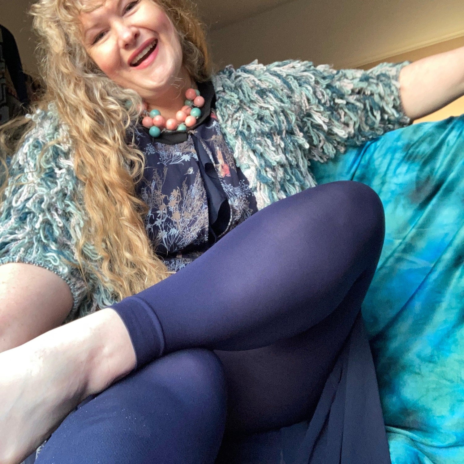Collants sans pieds - Marine