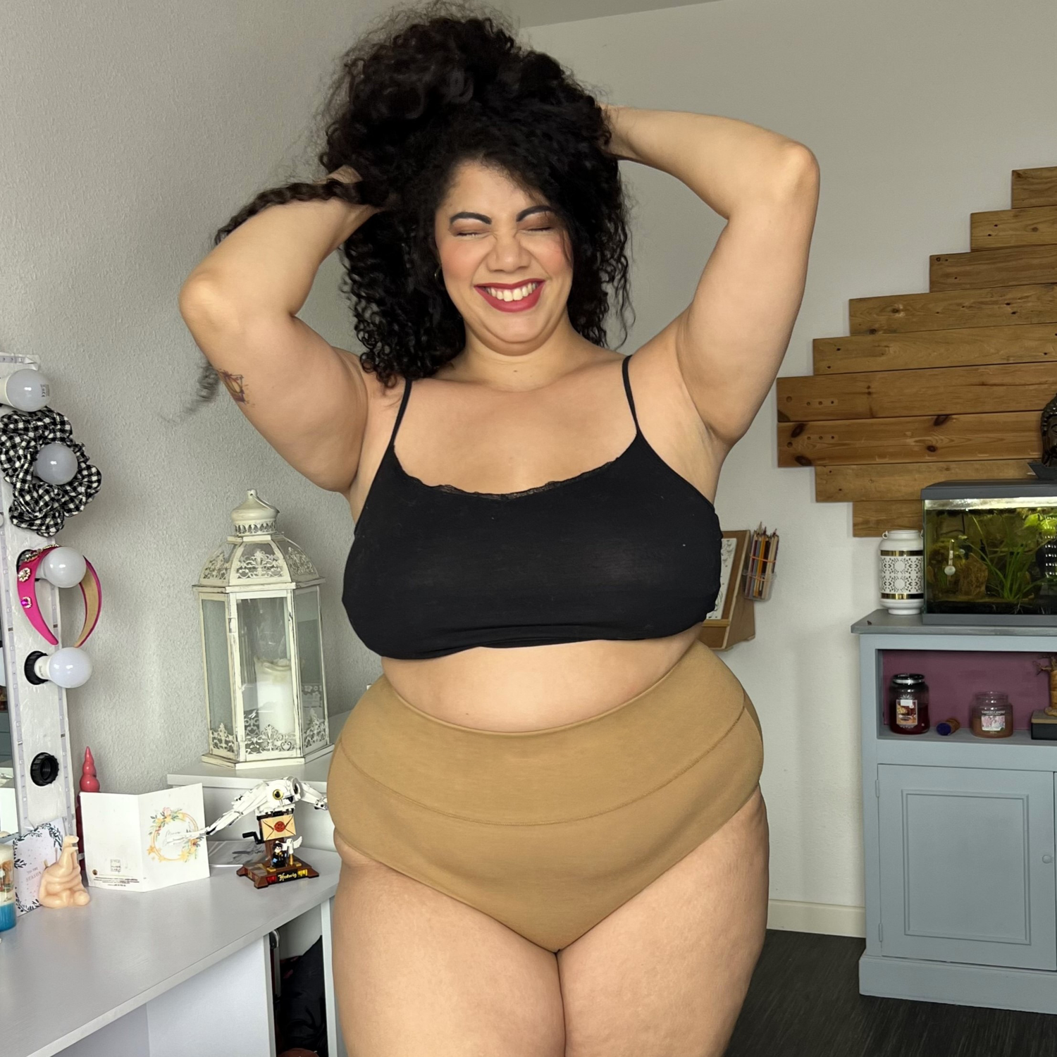 Culotte intégrale en coton biologique - Caramel