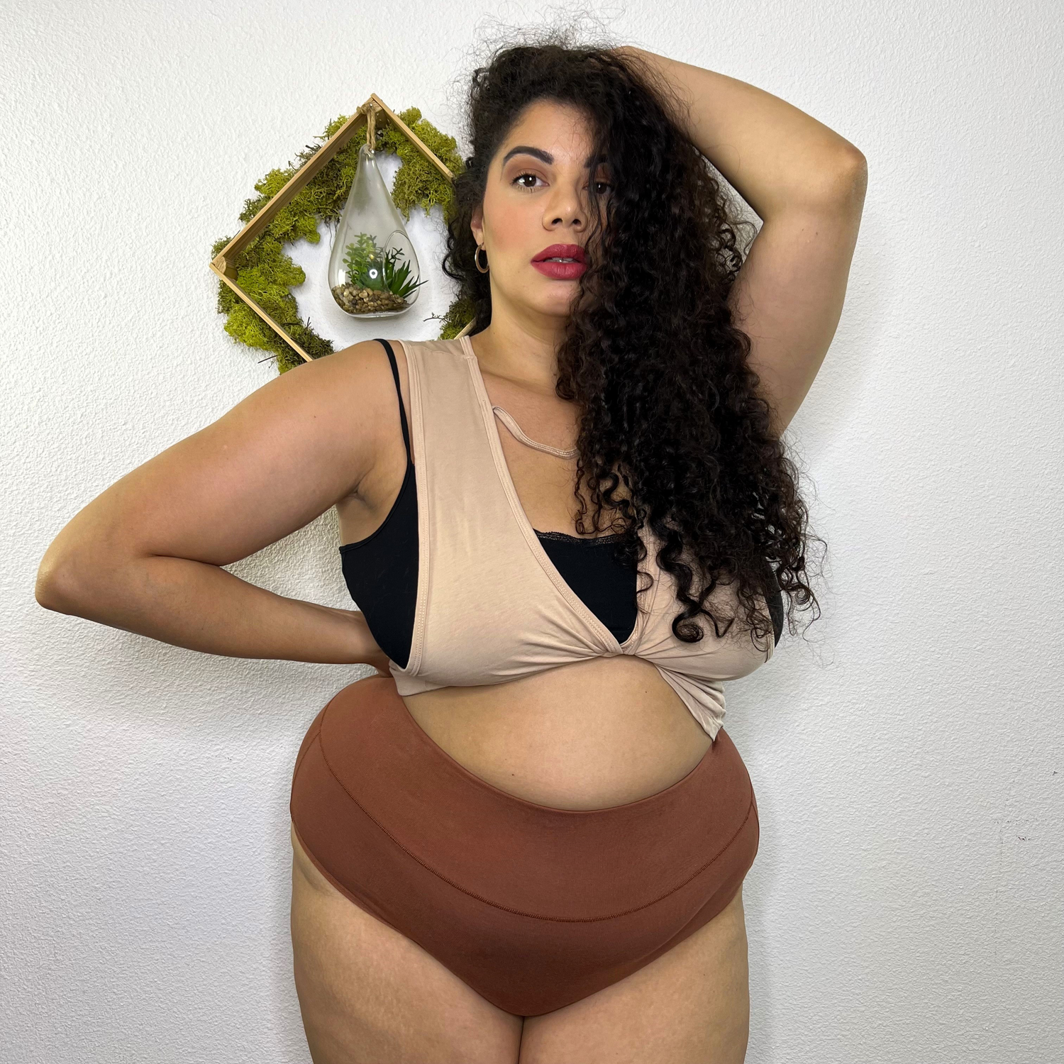 Culotte intégrale en coton biologique - Root Beer