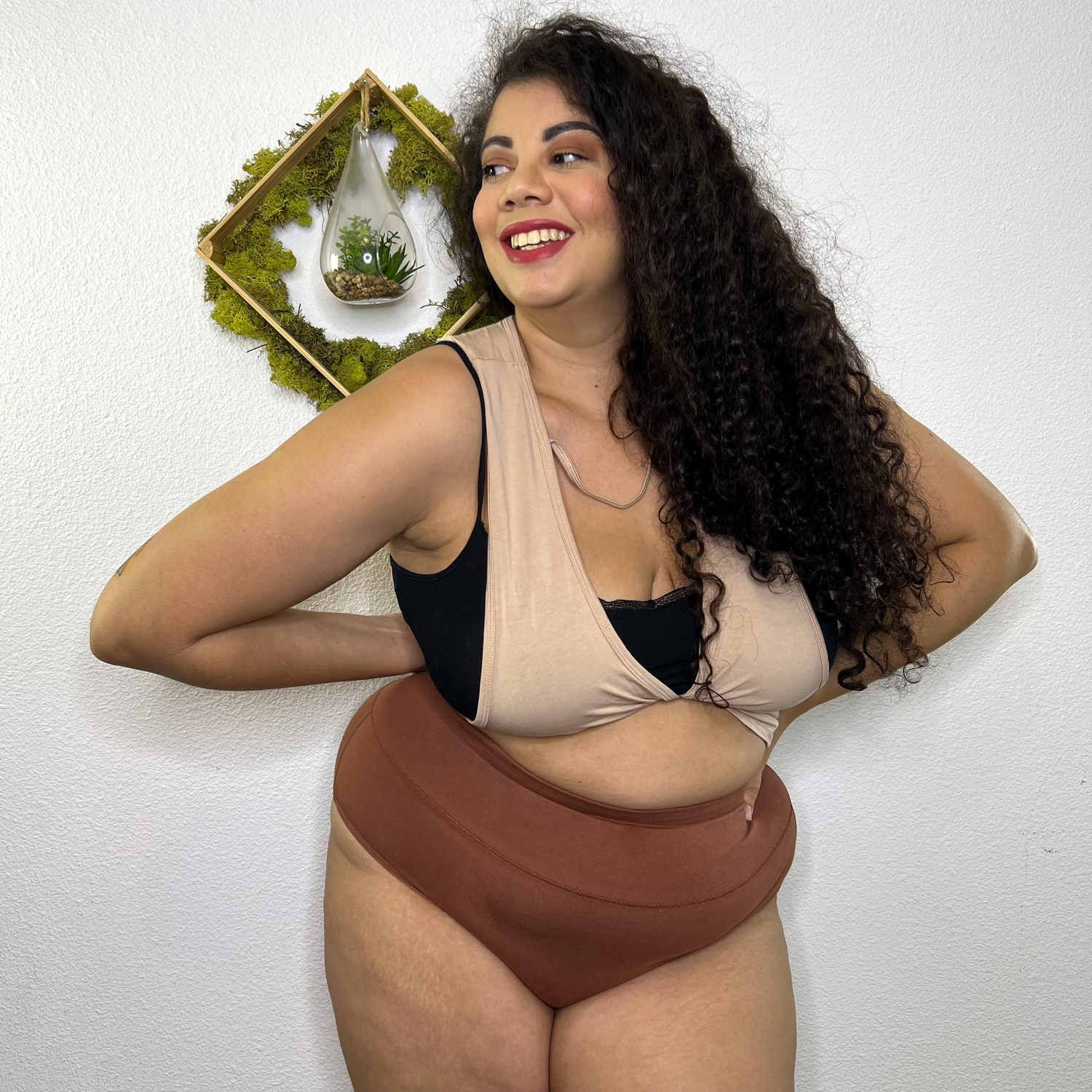 Culotte intégrale en coton biologique - Root Beer