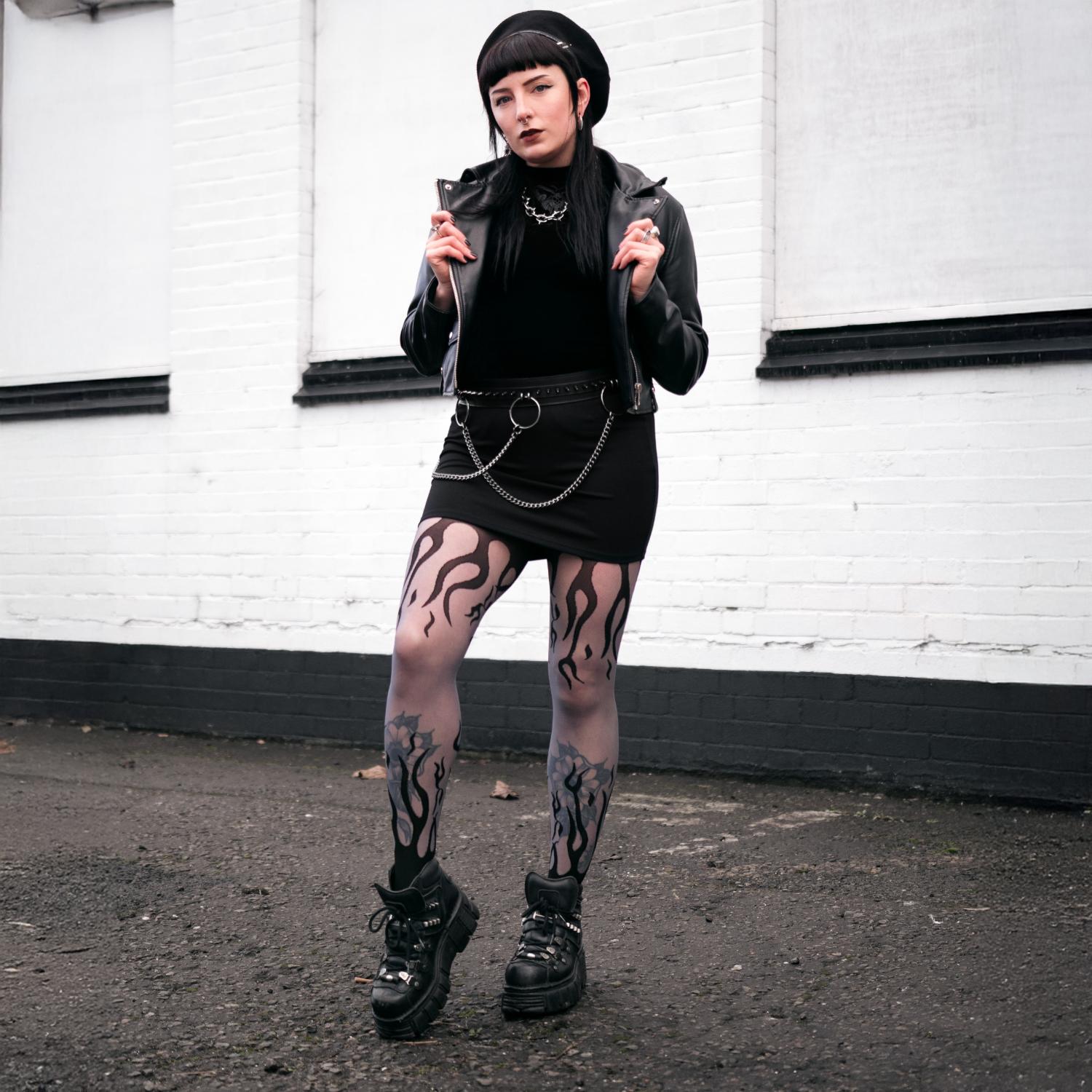 Collants transparents Flames