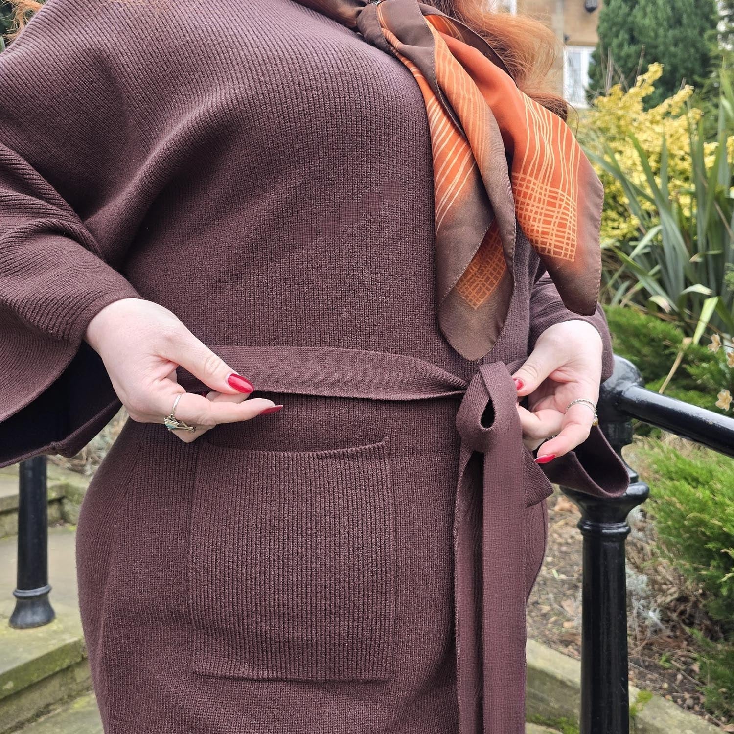 Robe midi en maille Cocoon - Hot Chocolate