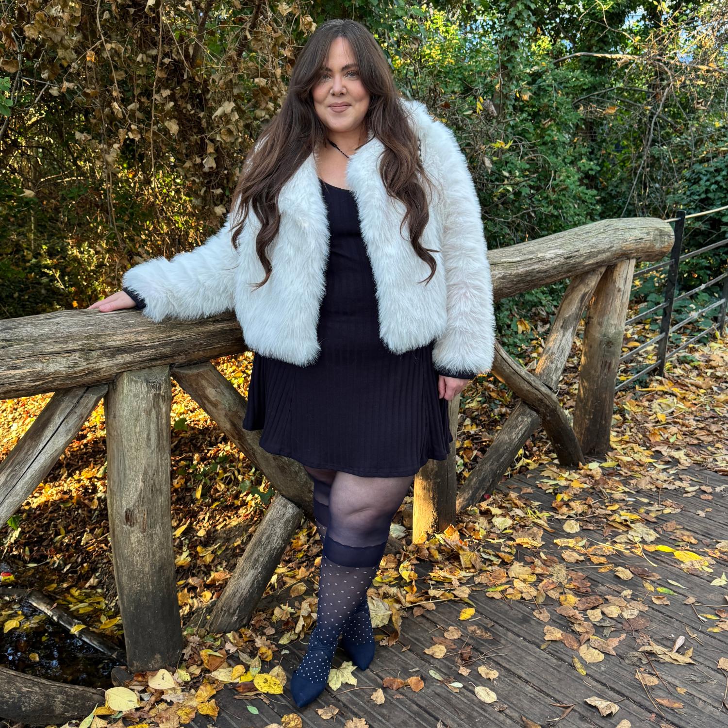 Collants en fausse chaussette Seoul Chic - Marine