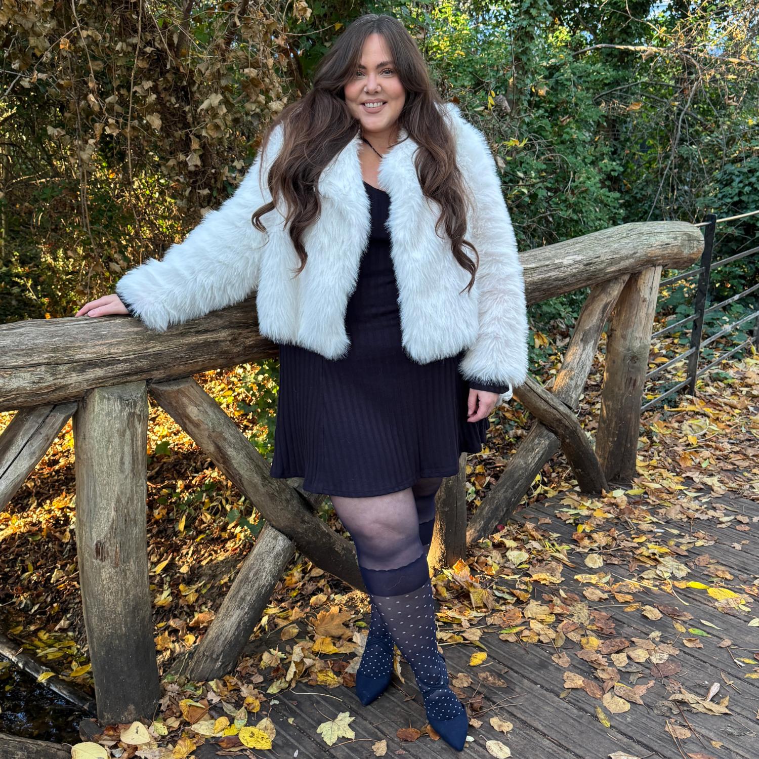 Collants en fausse chaussette Seoul Chic - Marine