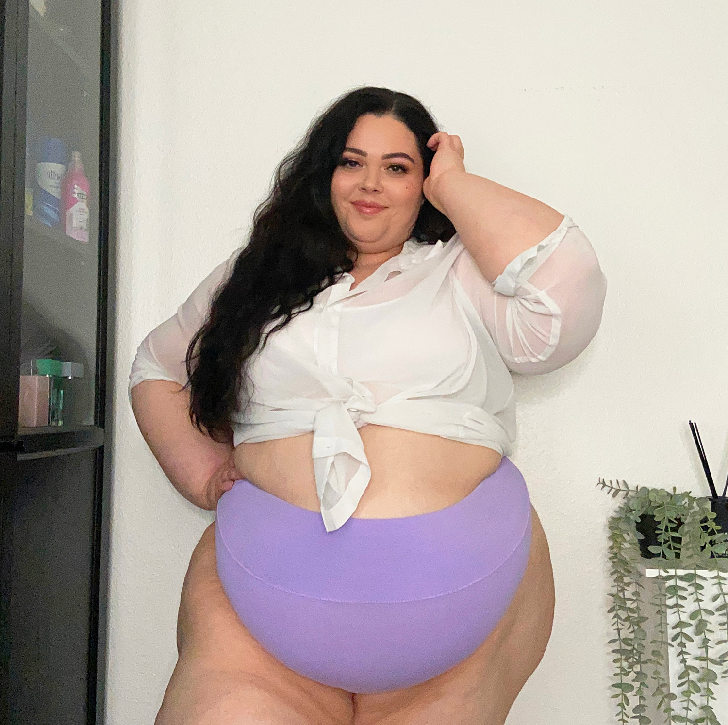Culotte haute en coton biologique - Cassis de Violet