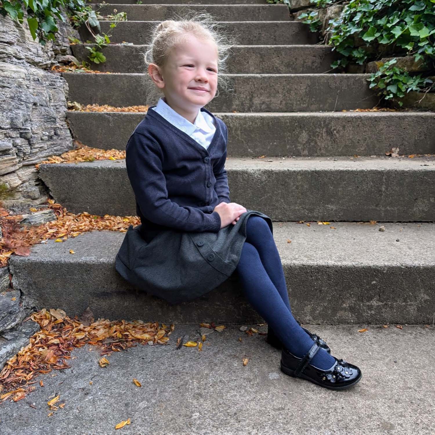 Collants en coton pour enfants - Marine