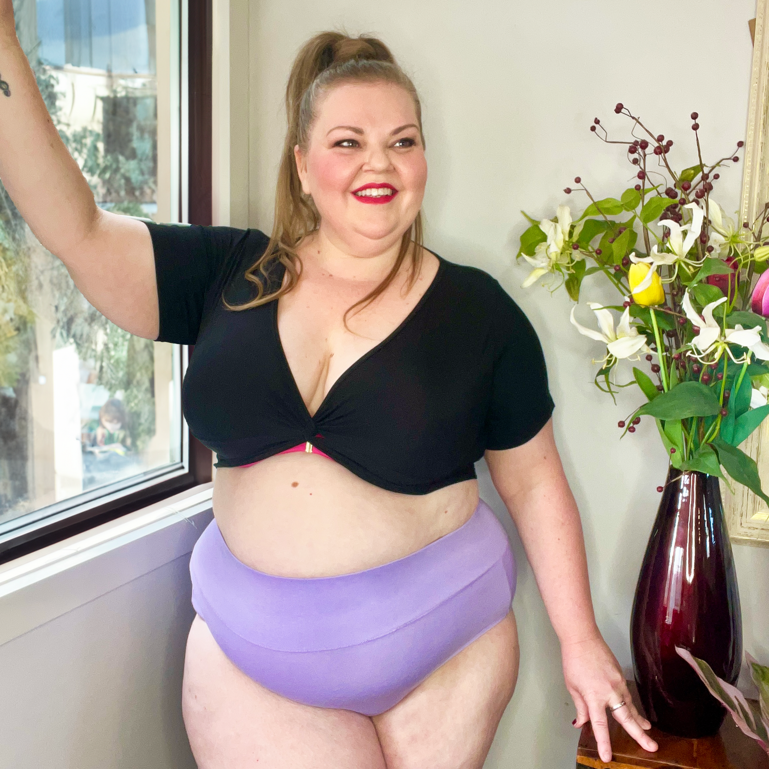 Culotte intégrale en coton biologique - Cassis de Violet