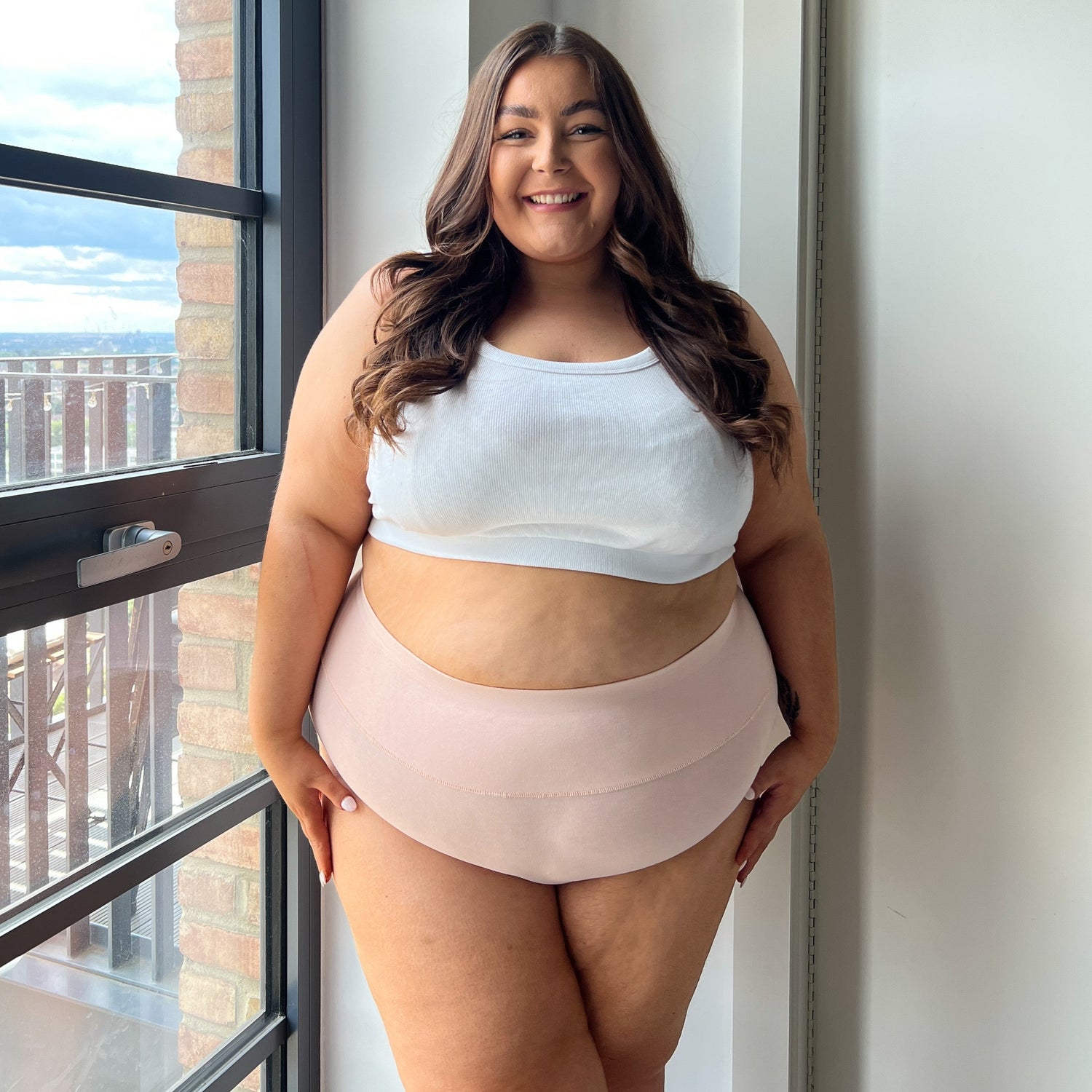 Culotte intégrale en coton biologique - Ballet Pink