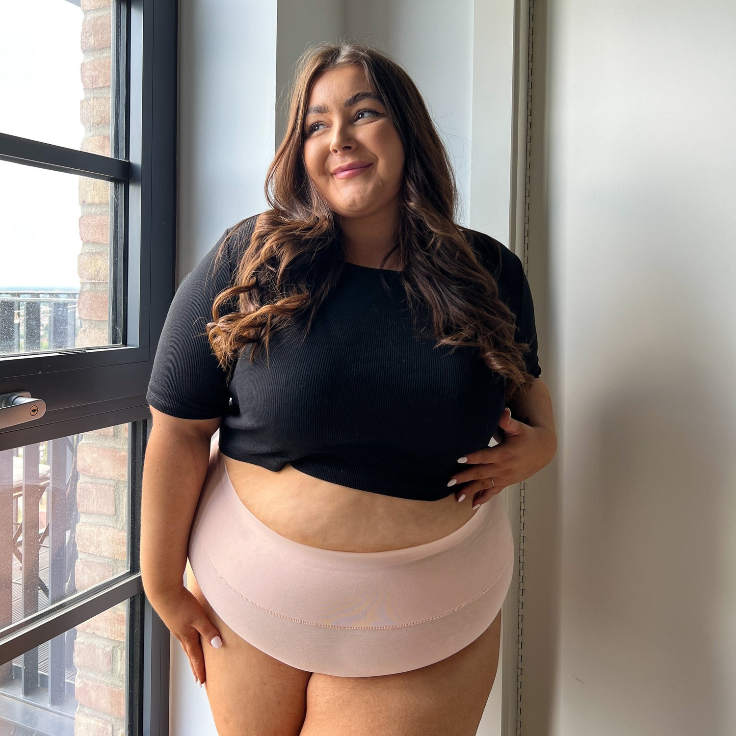 Culotte intégrale en coton biologique - Ballet Pink