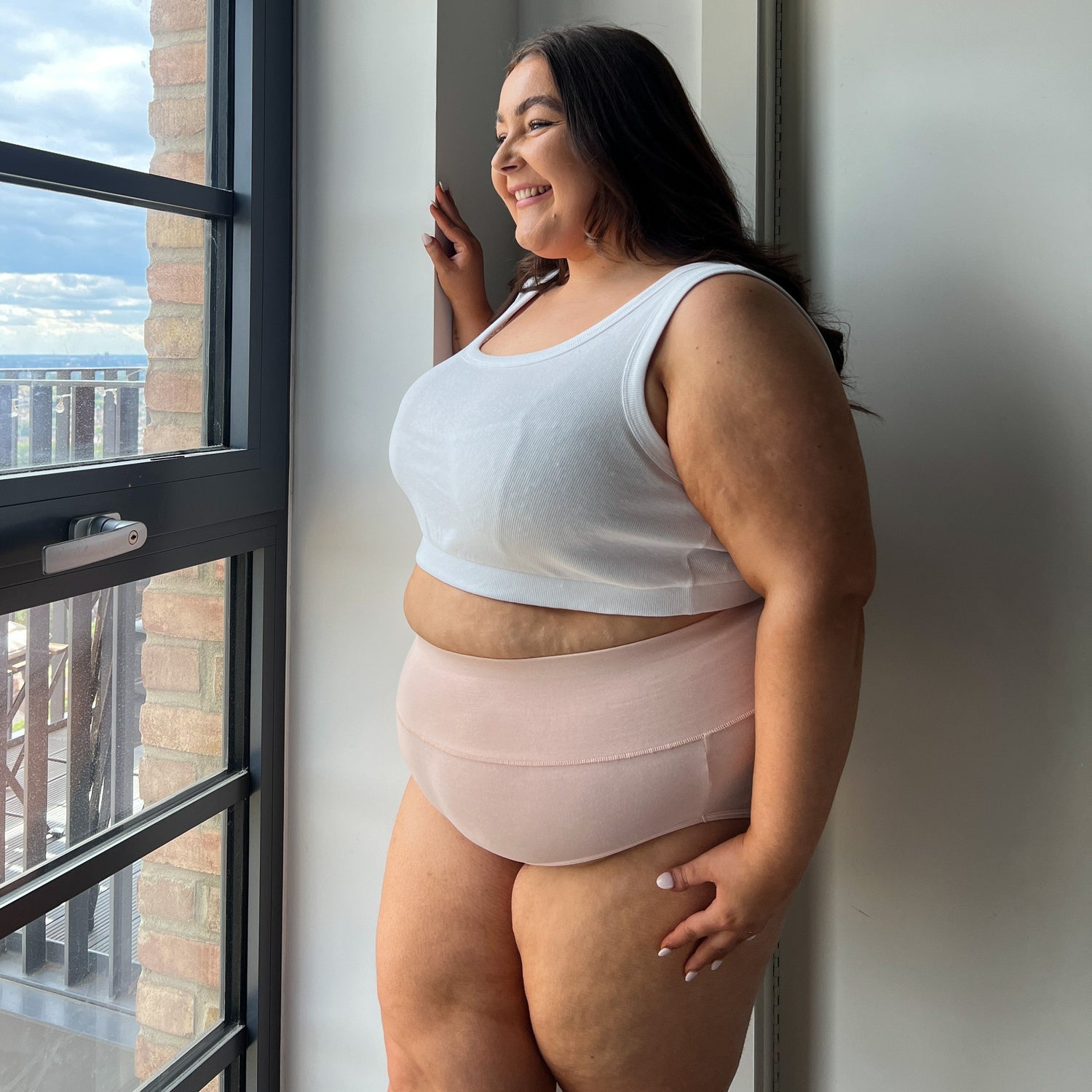 Culotte intégrale en coton biologique - Ballet Pink