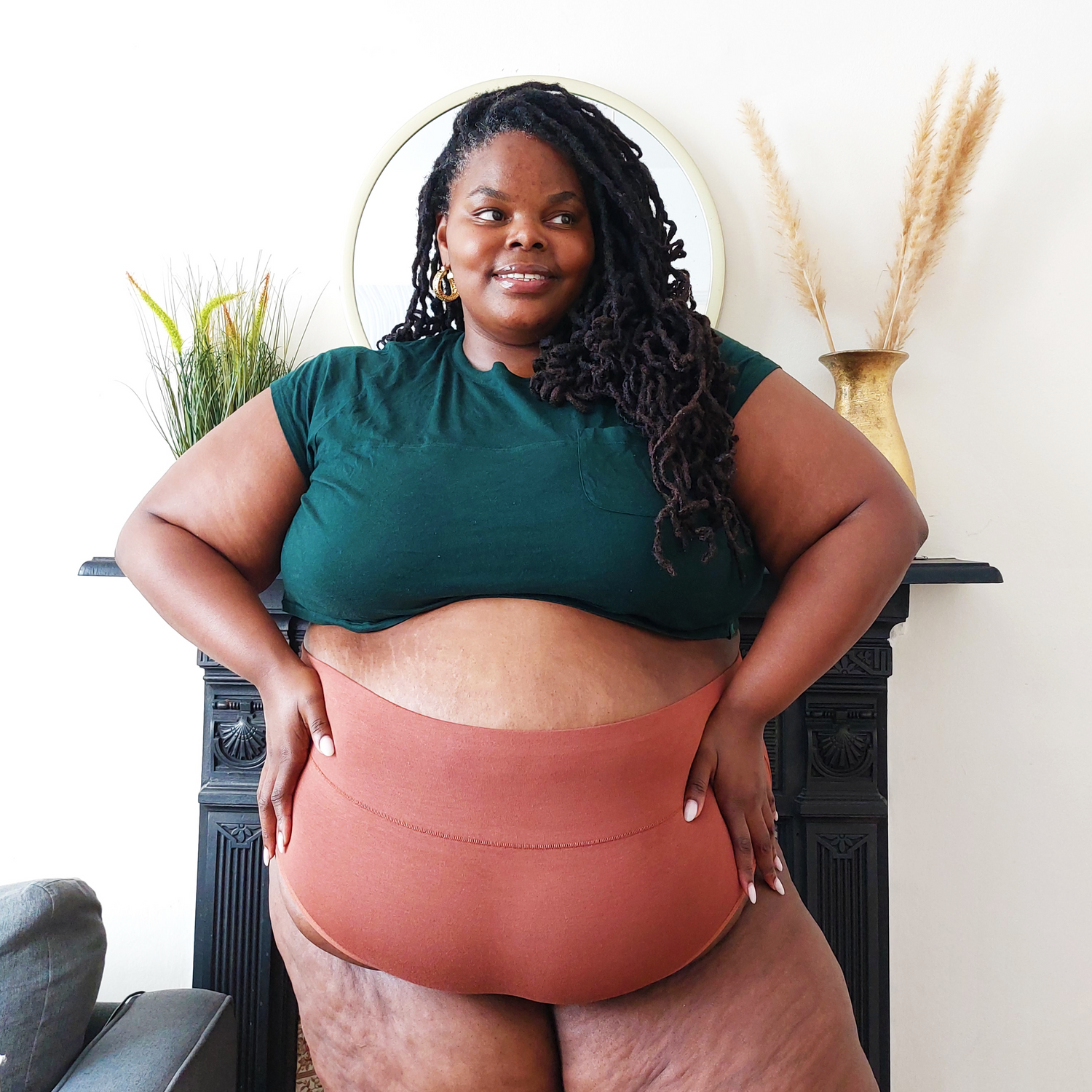 Culotte intégrale en coton biologique - Root Beer