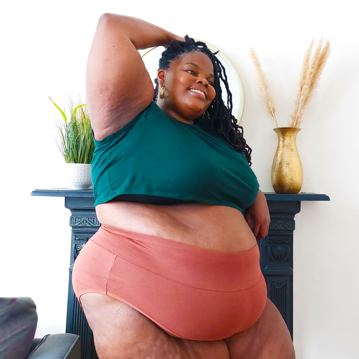 Culotte intégrale en coton biologique - Root Beer