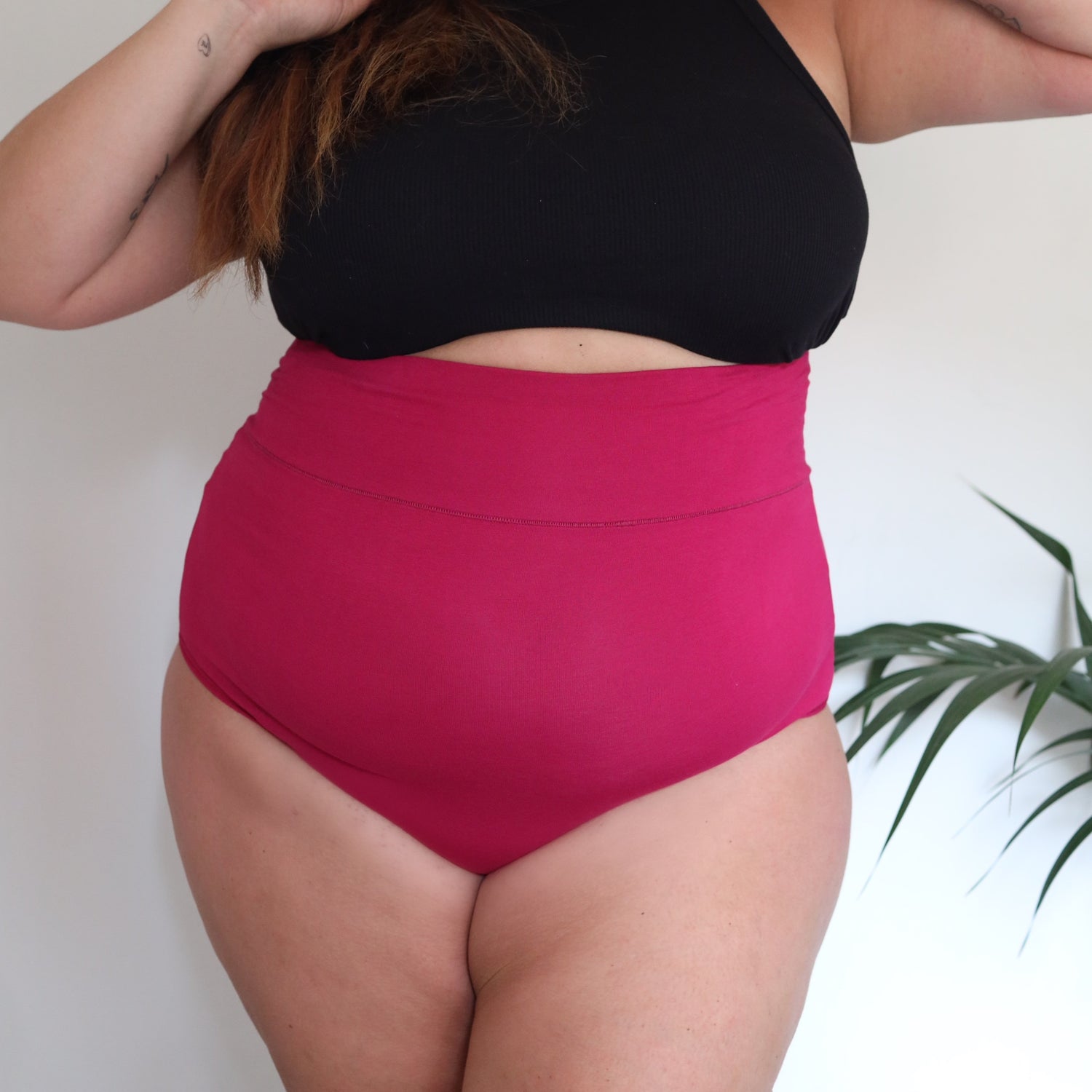 Culotte taille haute en coton biologique - Frapberry Pie