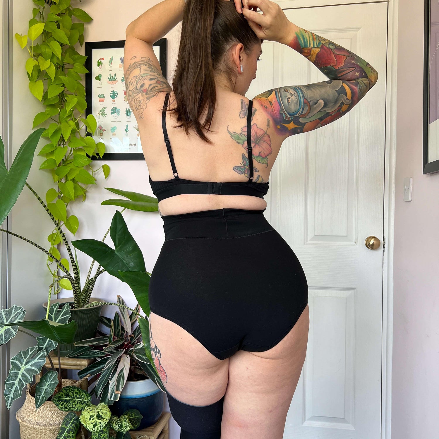 Culotte taille haute - 3 paires en noir