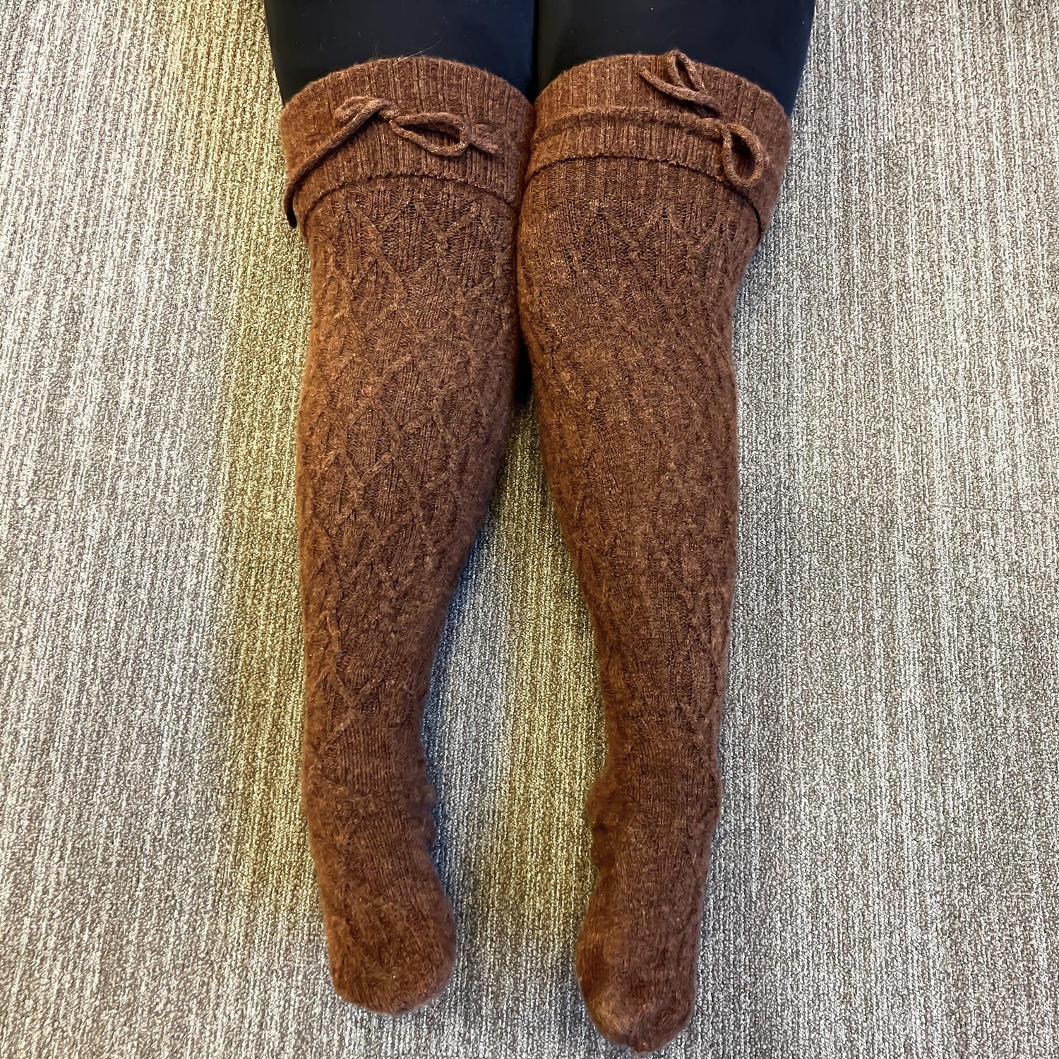 Chaussettes à hauteur de cuisse - Chocolat chaud