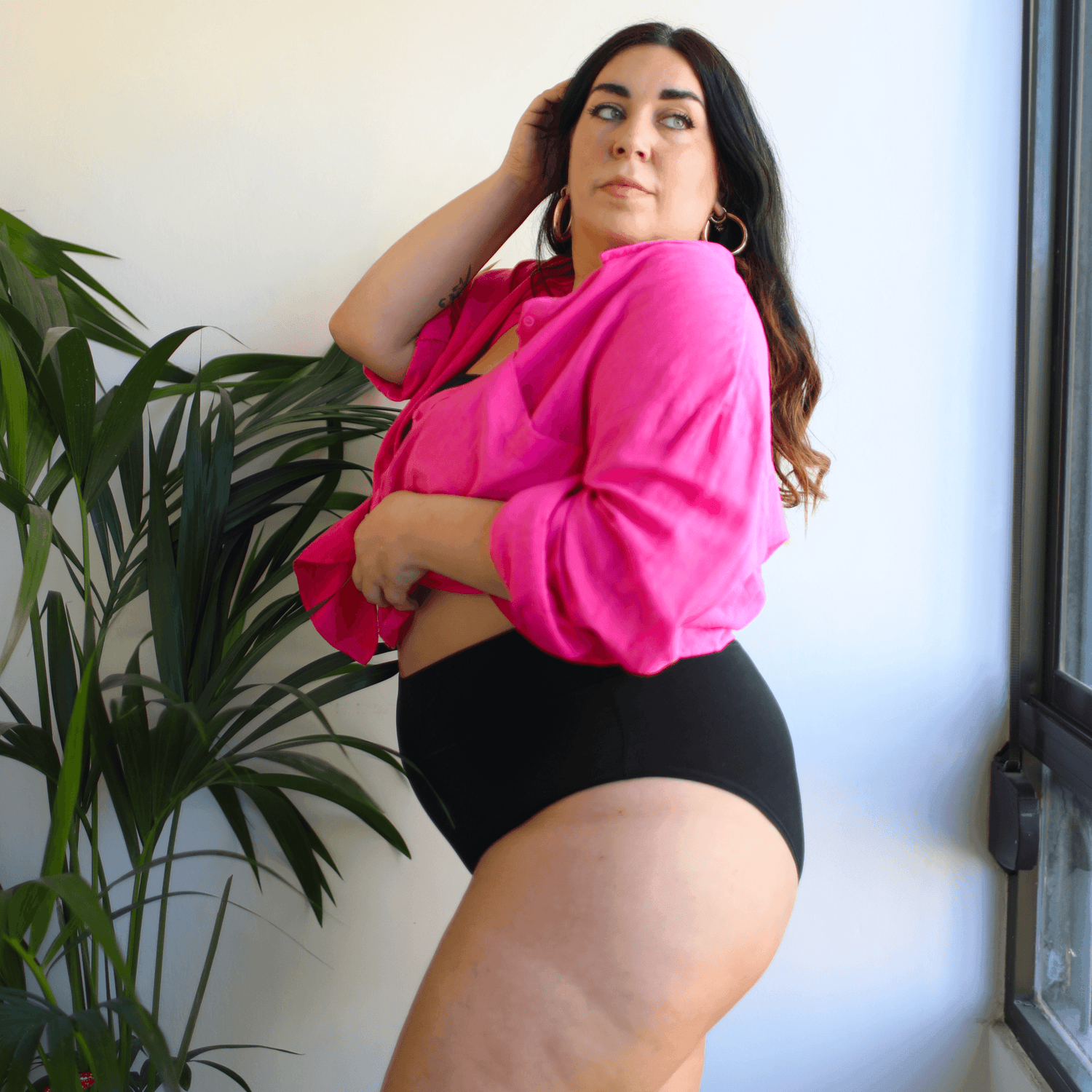 Culotte intégrale en coton biologique - Noir