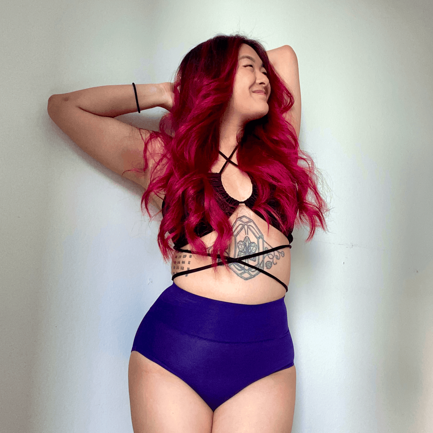 Culotte intégrale en coton biologique - Suffragette Purple