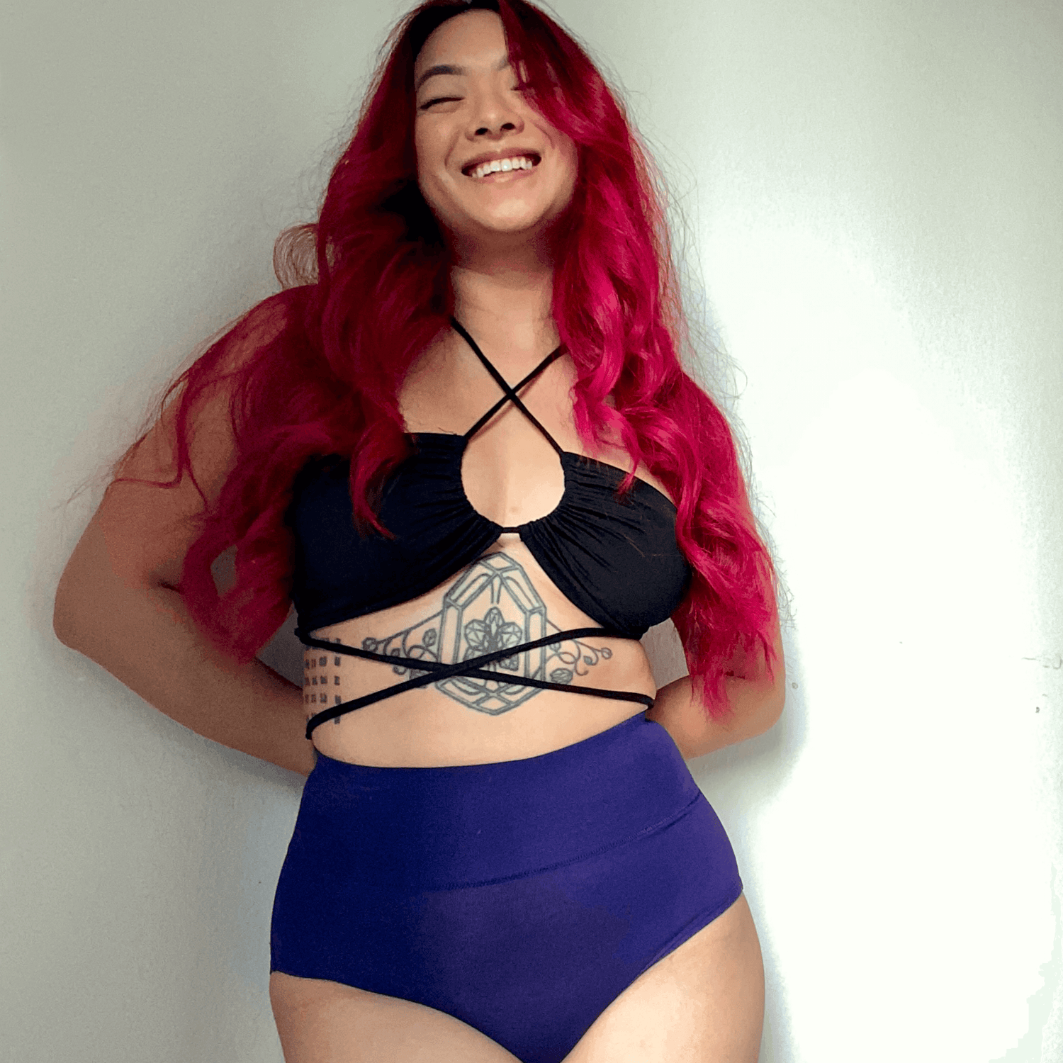 Culotte intégrale en coton biologique - Suffragette Purple