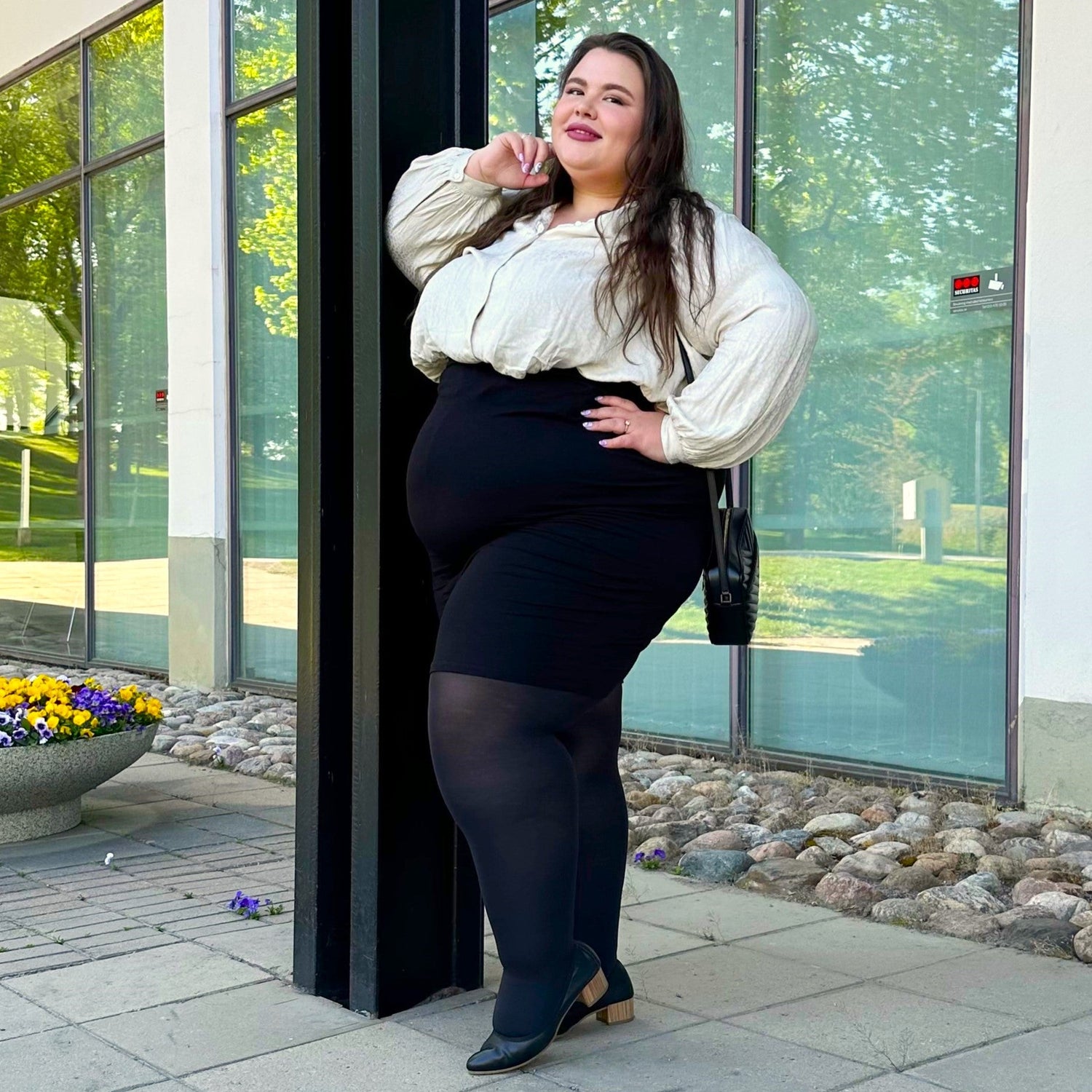 Collant a compressione leggera Huggy - Nero