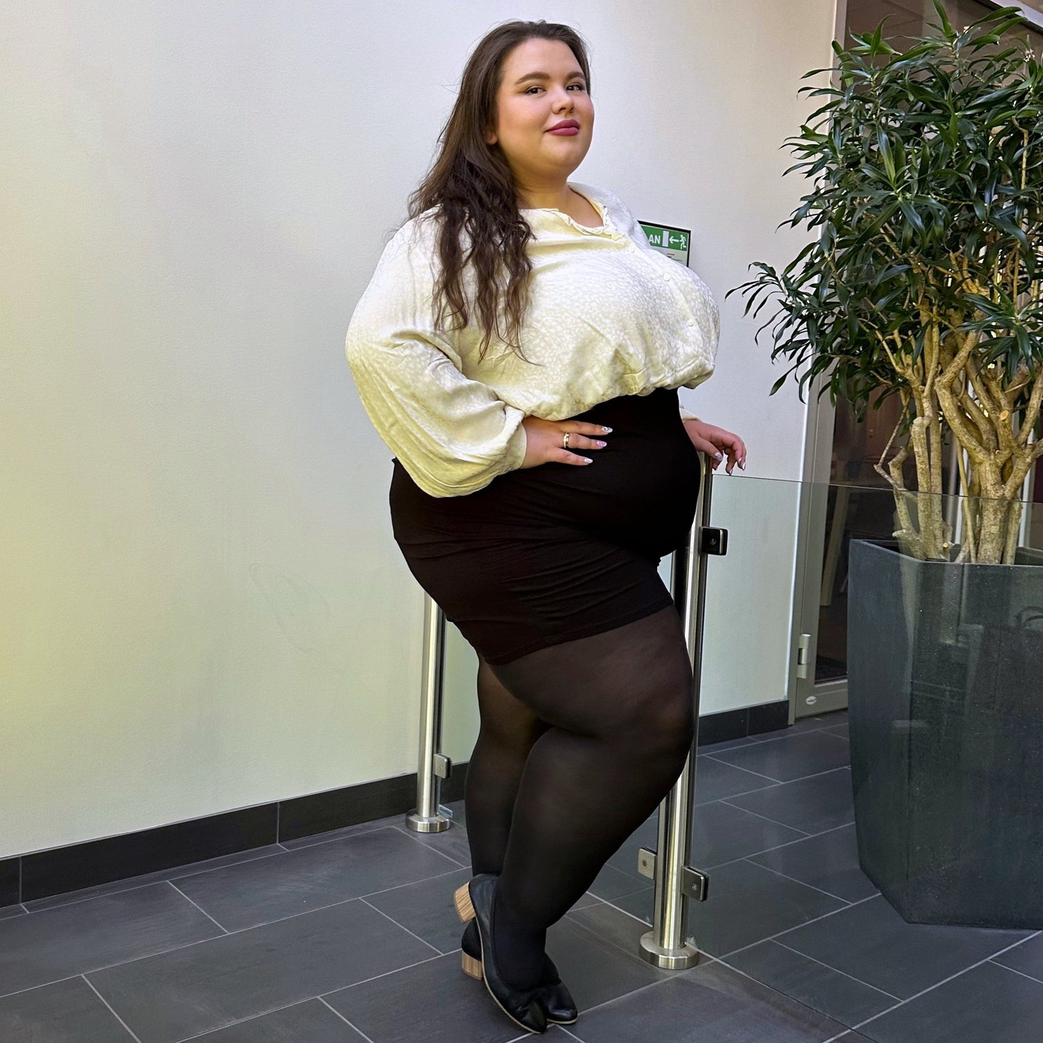 Collant a compressione leggera Huggy - Nero