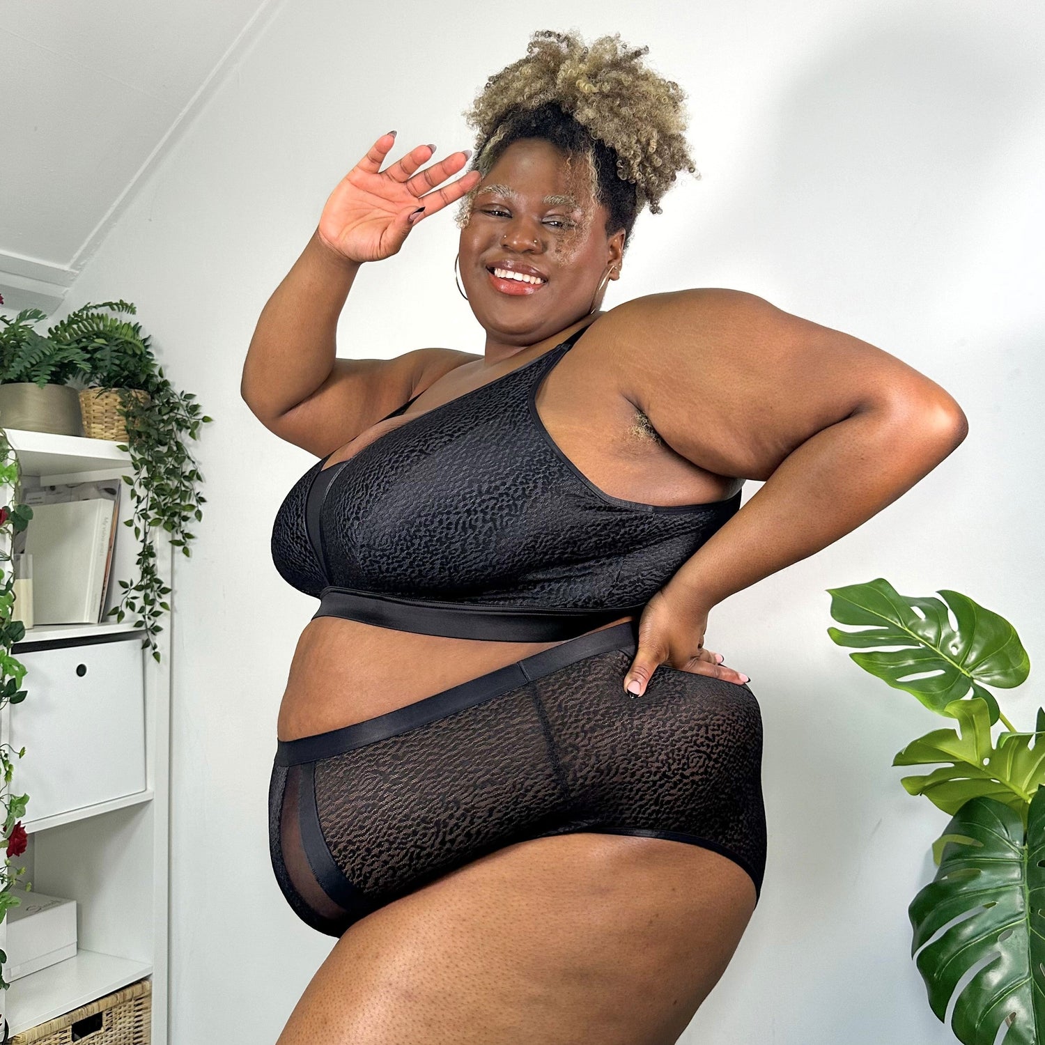 Slip integrale in cotone biologico - Leopardo