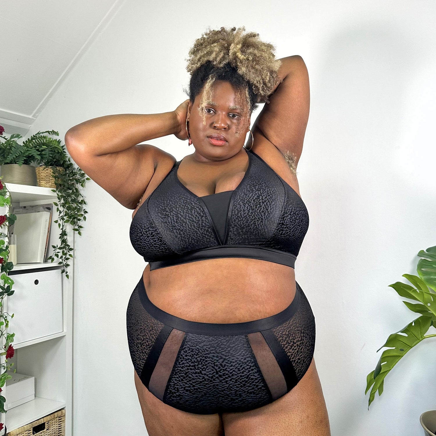Slip integrale in cotone biologico - Leopardo