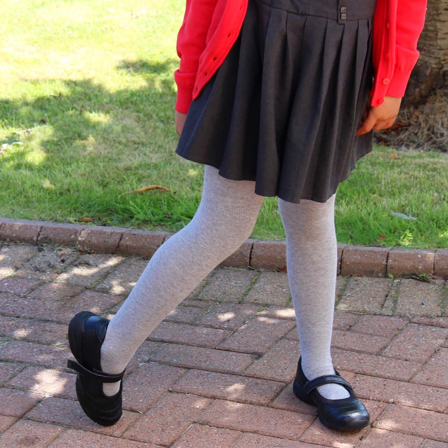 Collant di cotone per bambini - Grigio marna