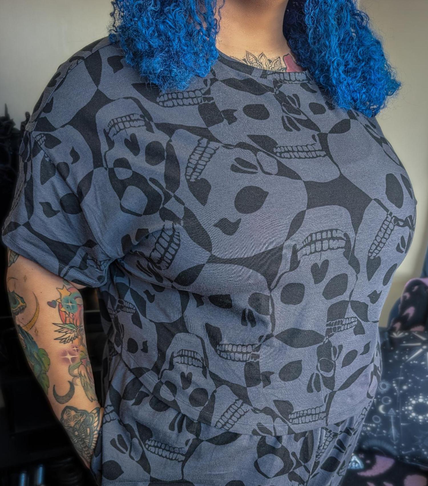 Maglietta PJ Boxy in cotone organico - Catacomb