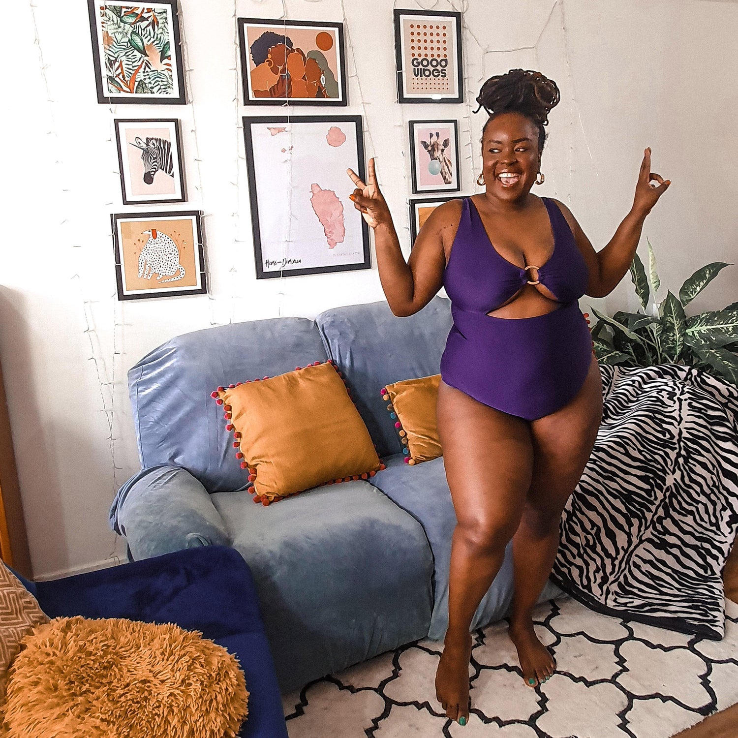 Costume da bagno Wax on, Wax off - Viola