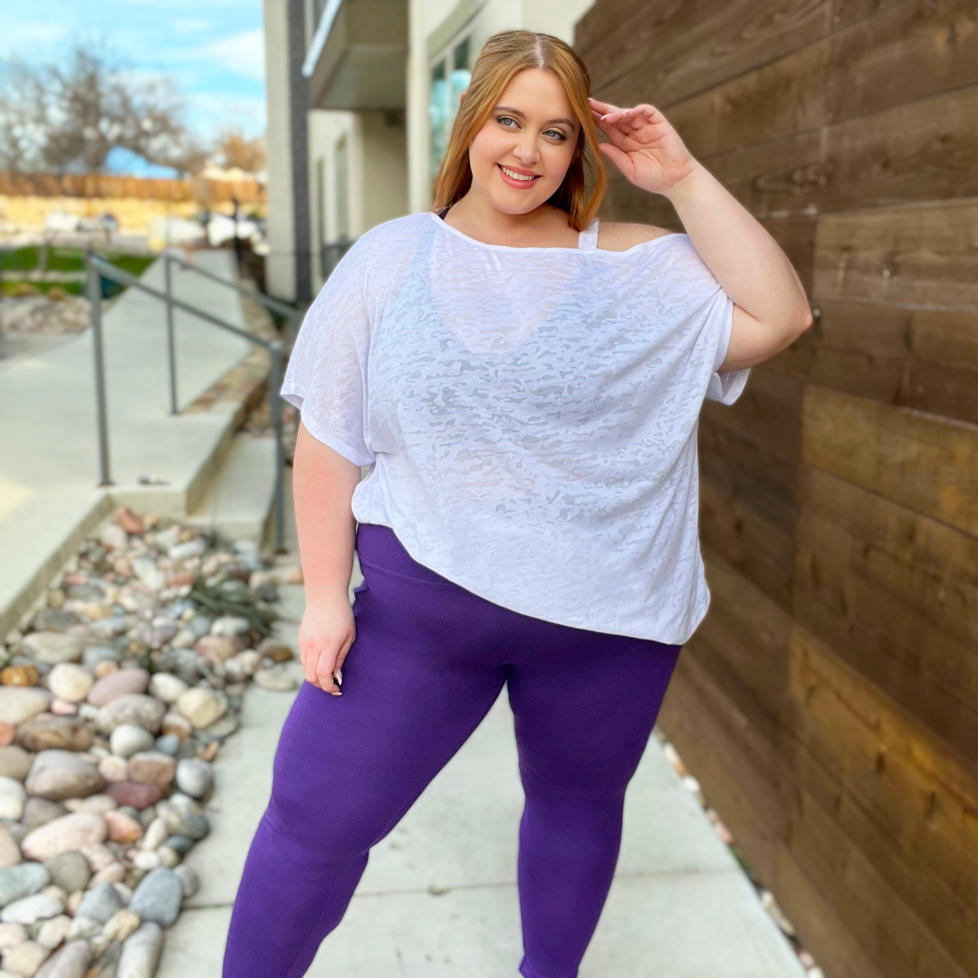 Debbie Off Shoulder Tee - Wit