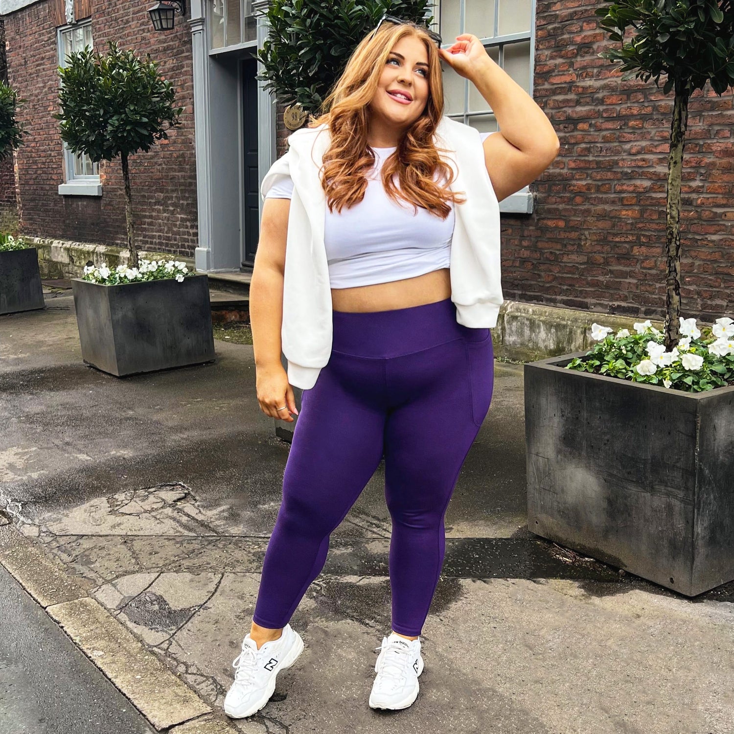 Squat Proof Korte Legging - Suffragette Paars