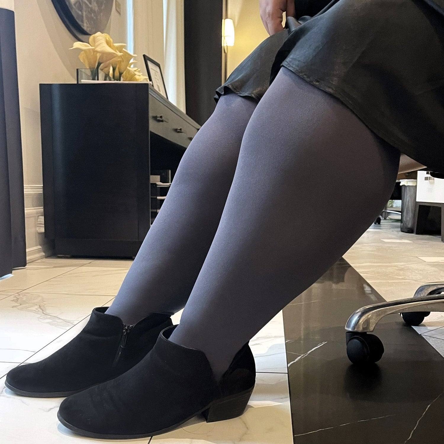 Huggy Lichte Compressie Panty - Leisteen