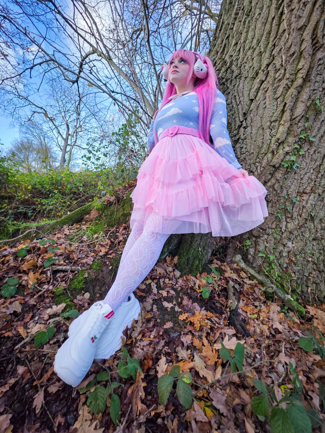 Mesh Rok - Flushing Pink