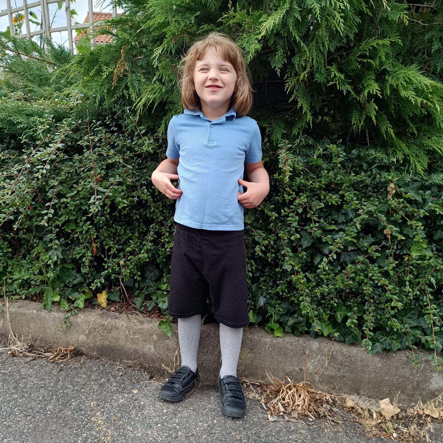 Katoenen kindermaillot - Grijs gemêleerd