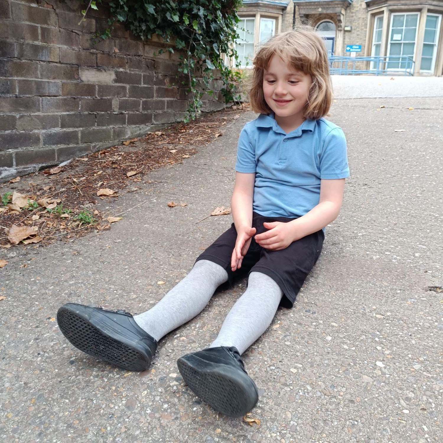 Katoenen kindermaillot - Grijs gemêleerd