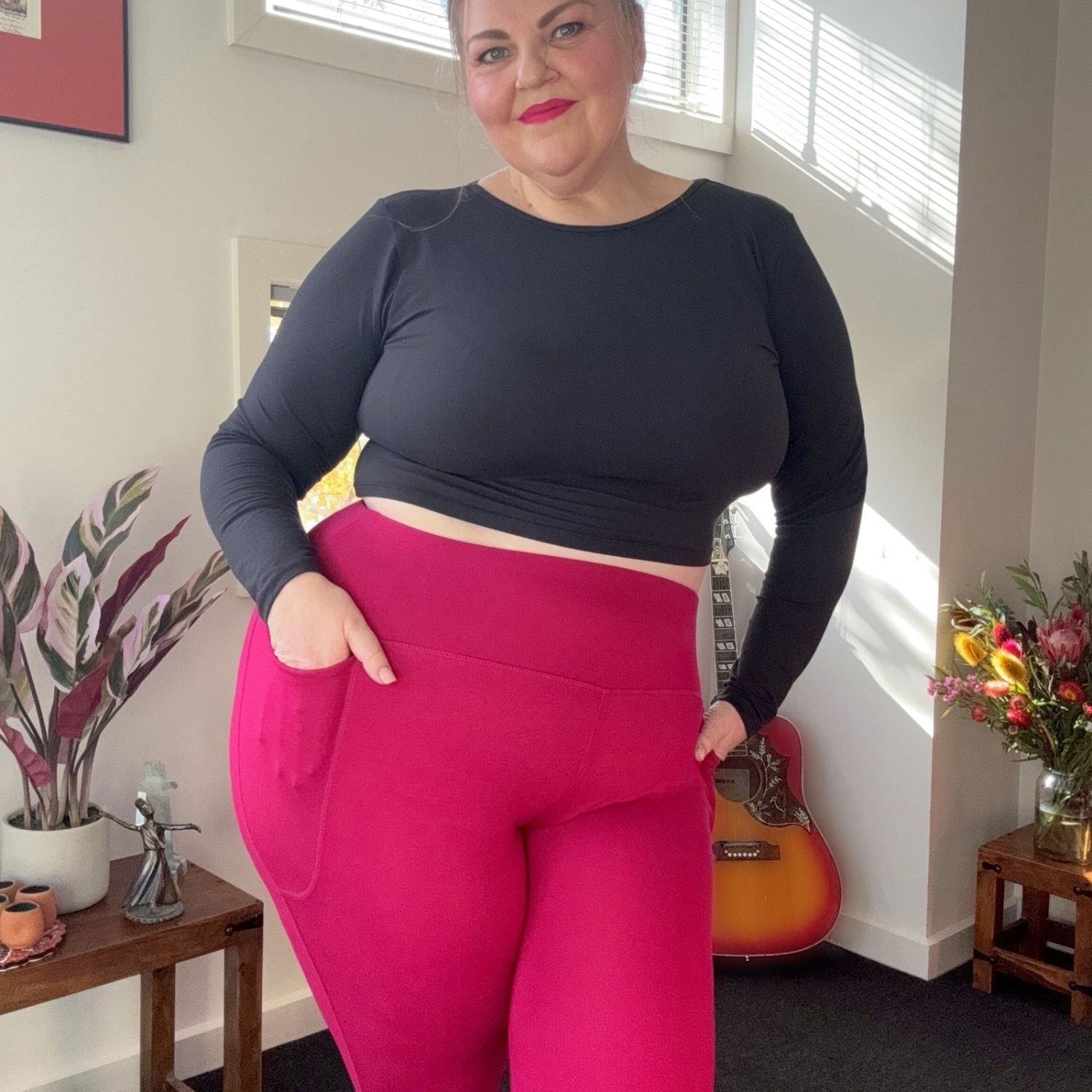 Squat Proof Korte Legging - Frambozentaart
