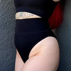 Super High Leg Knickers - Zwart - Snag