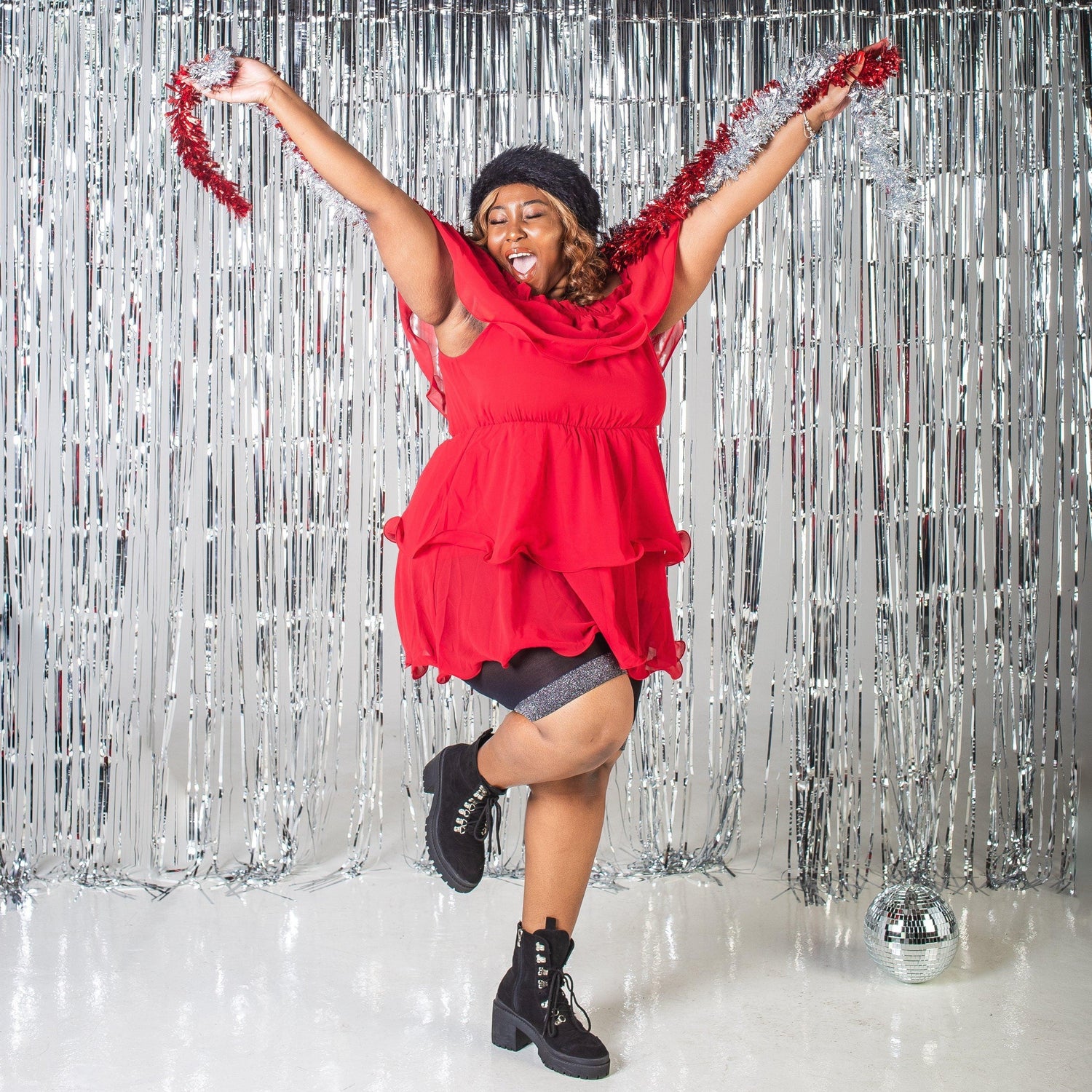 Panty - Stay Cool Chub Rub Lurex Short - Zwart